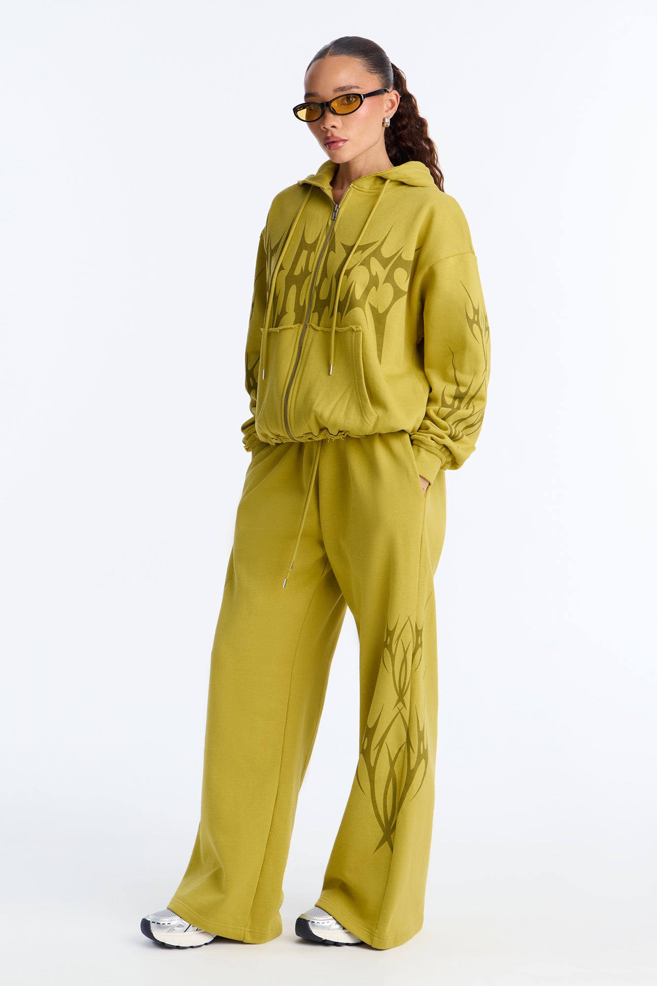 Fearless Heat Fleece Pant Set - Green