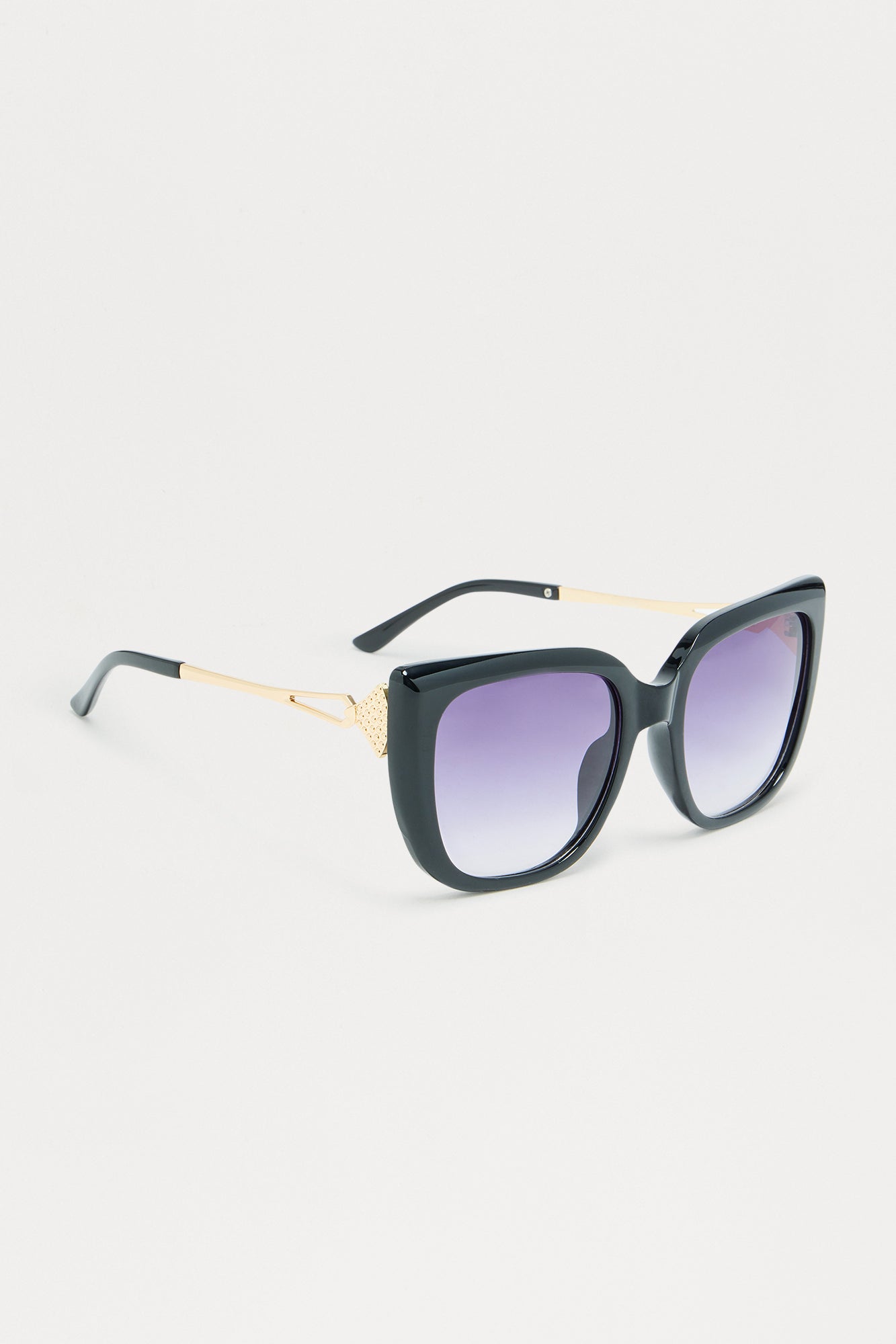 Shade Check Cat Eye Sunglasses - Black