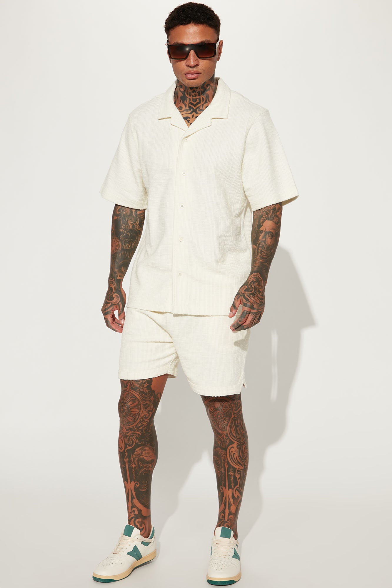Dean Textured Short - Cream