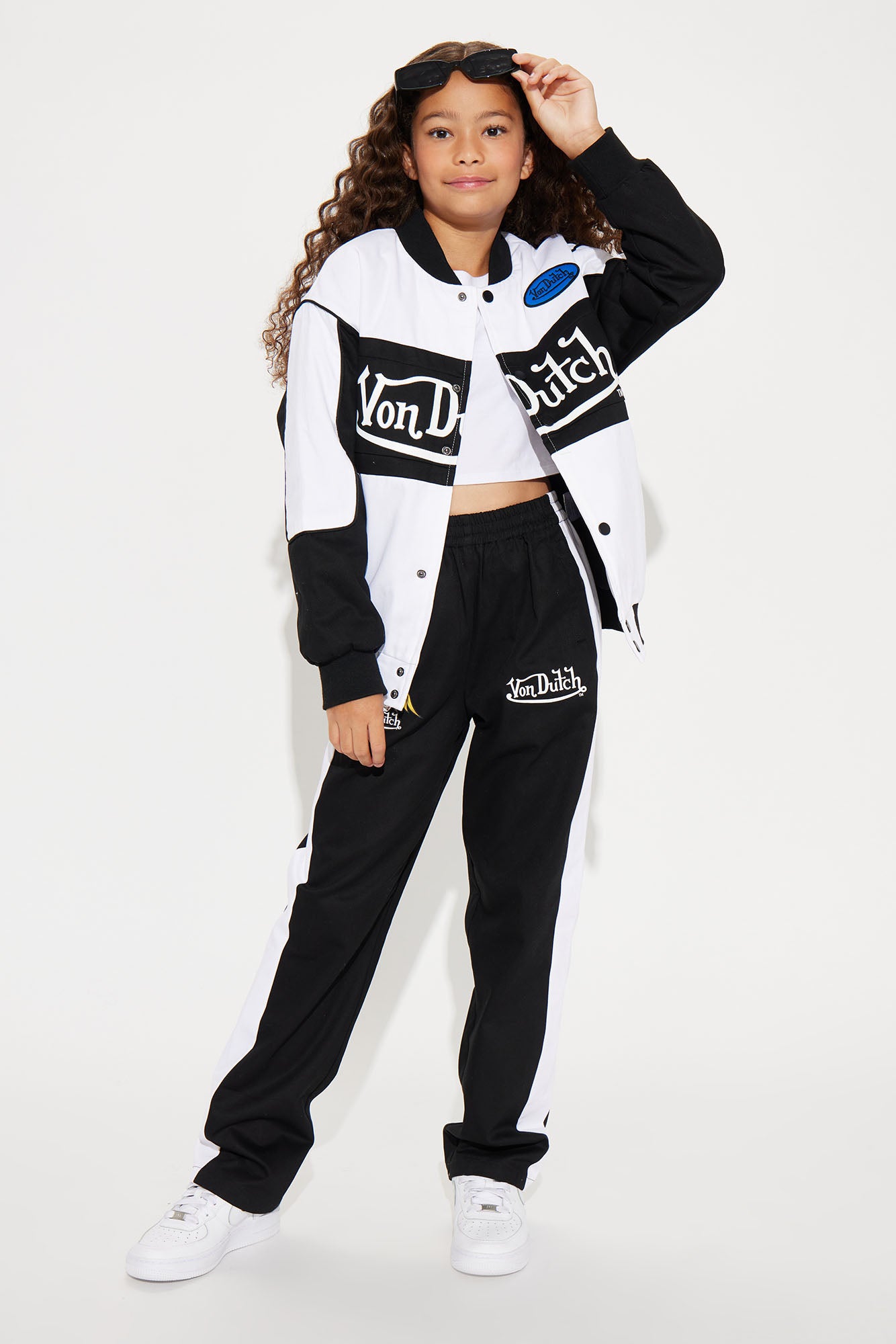 Mini Von Dutch Track Pants - Black/White