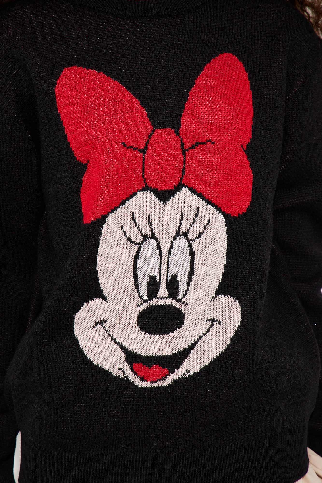 Mini Minnie Mouse Wink Sweater - Black/combo