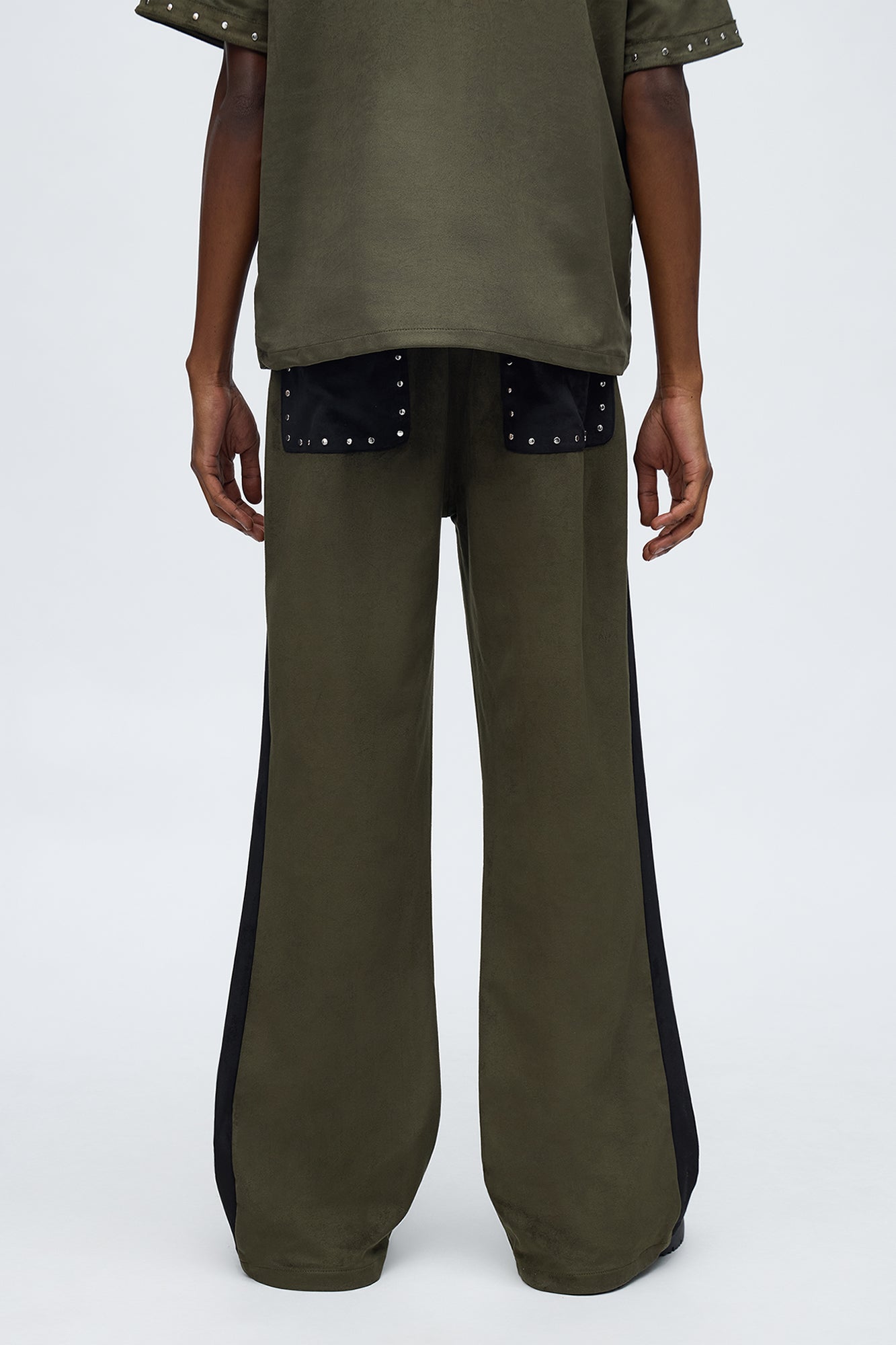 High Noon Studded Flare Pant - Olive