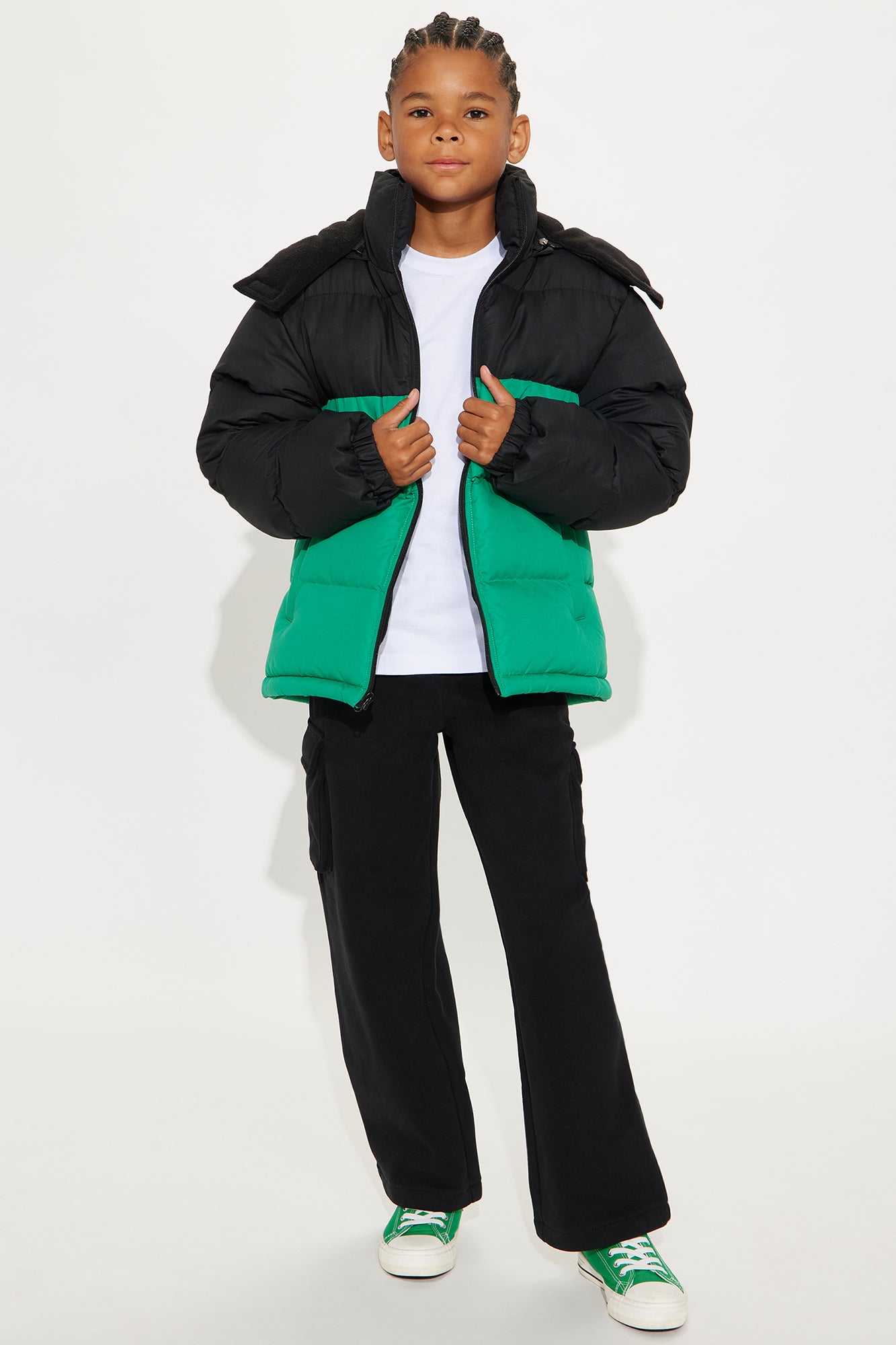 Mini Royalty Puffer Jacket - Green/combo