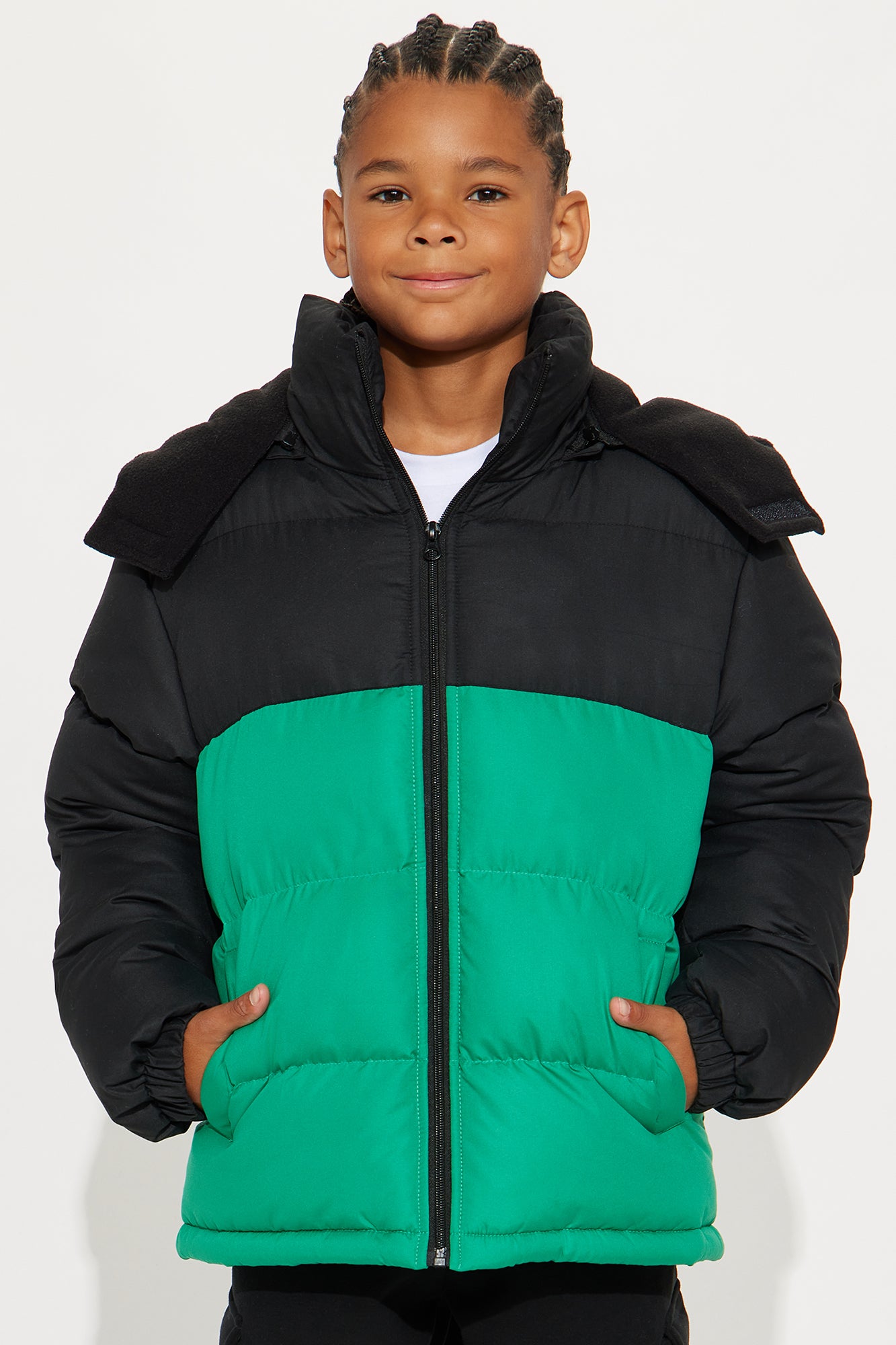 Mini Royalty Puffer Jacket - Green/combo