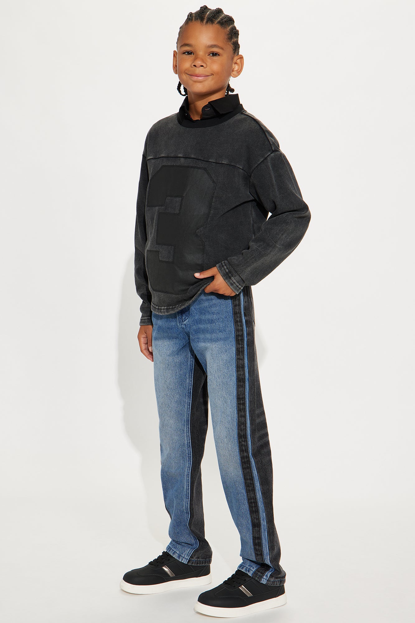 Mini Straight Track Me Down Jean - Blue/combo