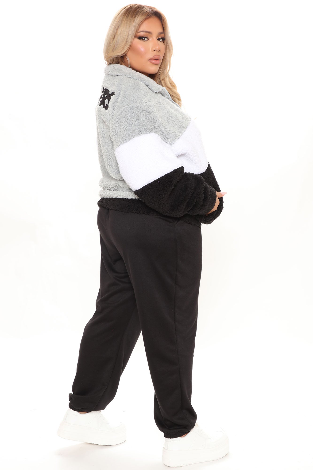 NFL Raiders Sherpa Jacket - Grey/Black