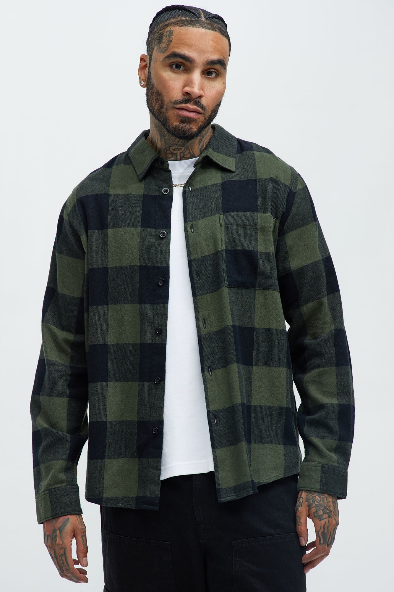Park Flannel Shirt - Green/combo