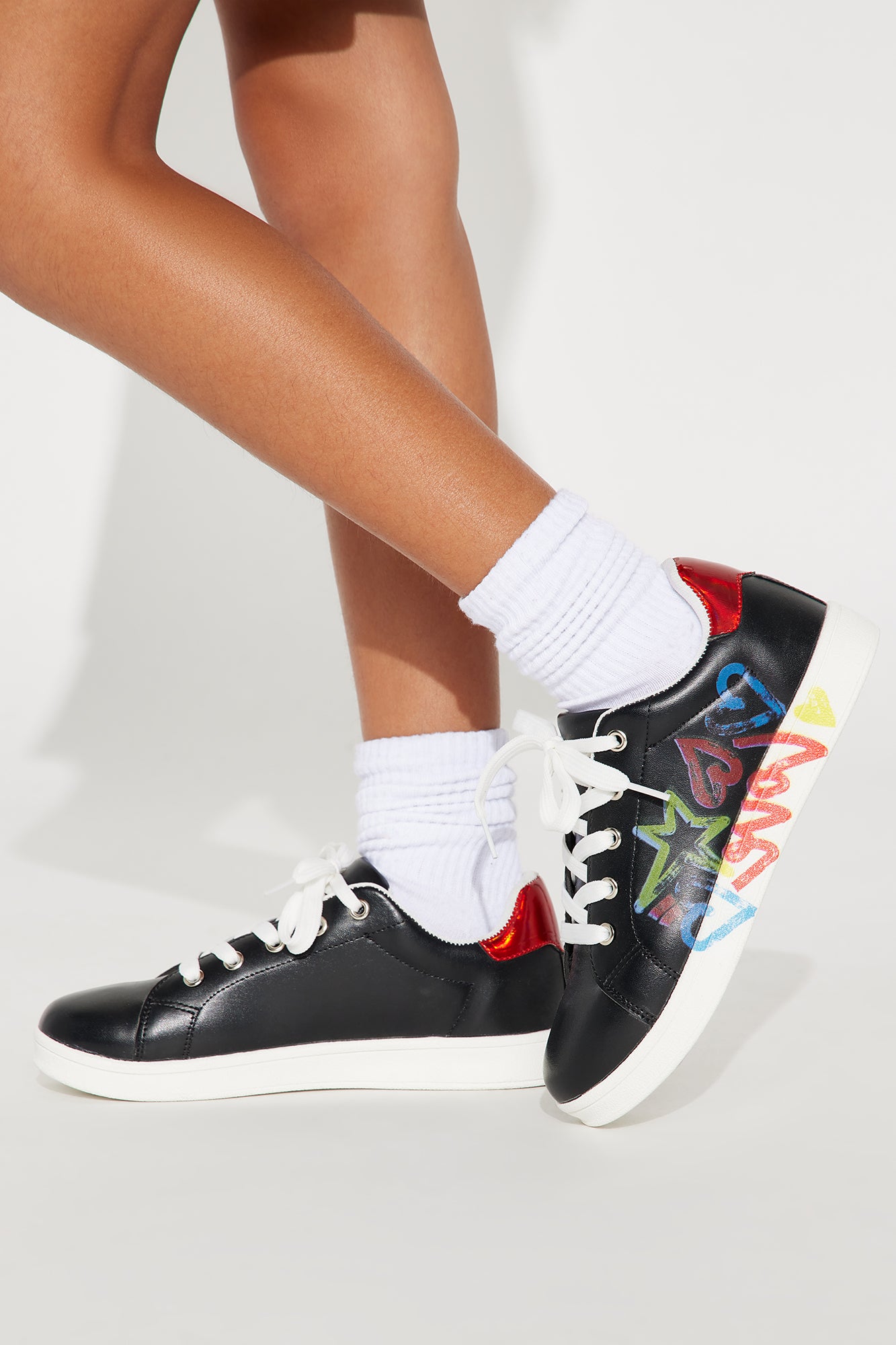Mini Love Is Everything Sneakers - Black