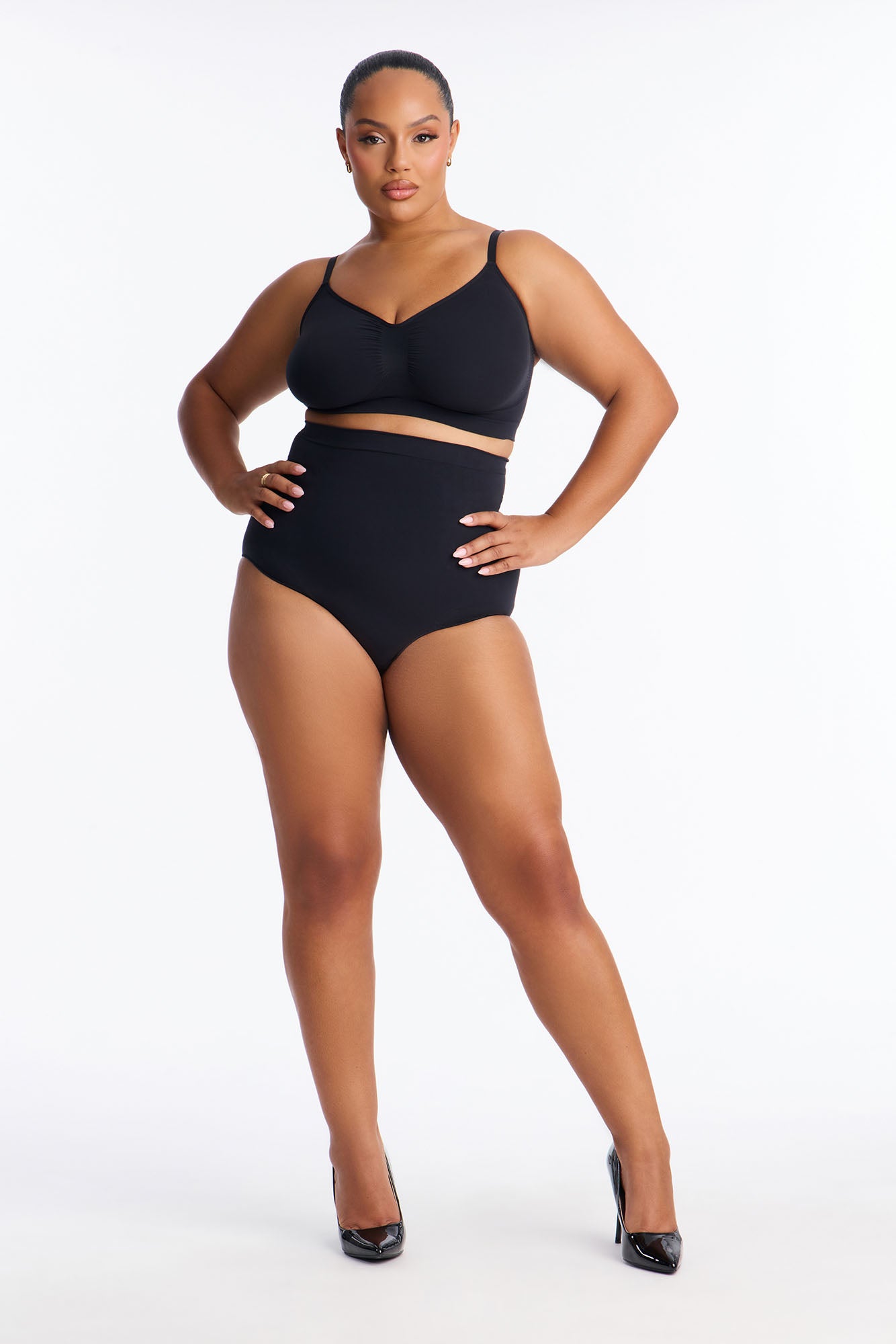 Nova Sculpt Seamless Strong Compression High Waisted Brief - Black