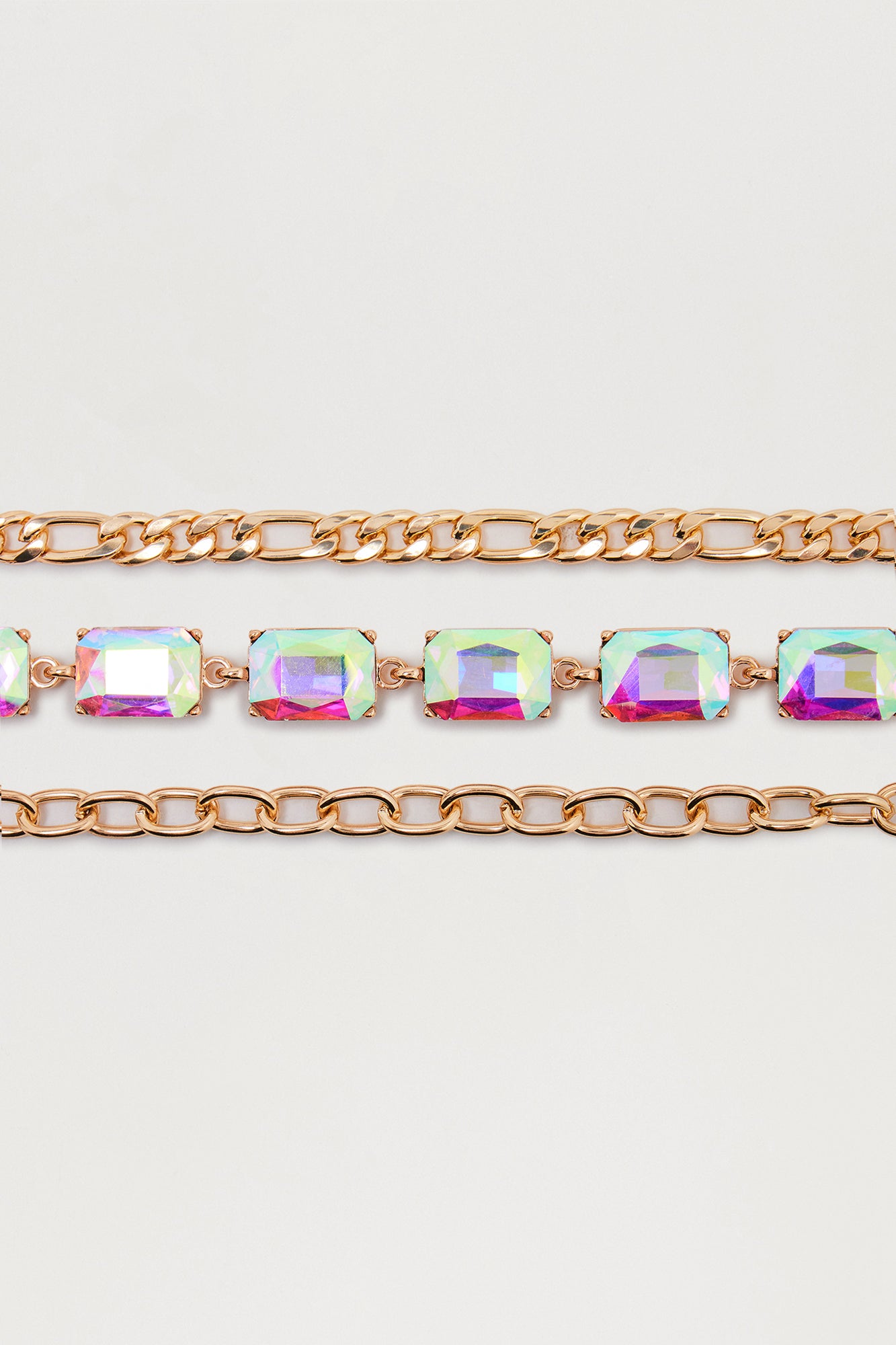 More Glitz Choker Necklace - Gold/Clear
