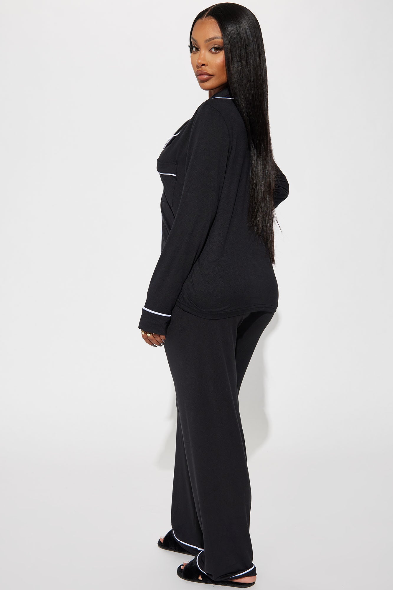 In The Morning PJ Pant Set - Black