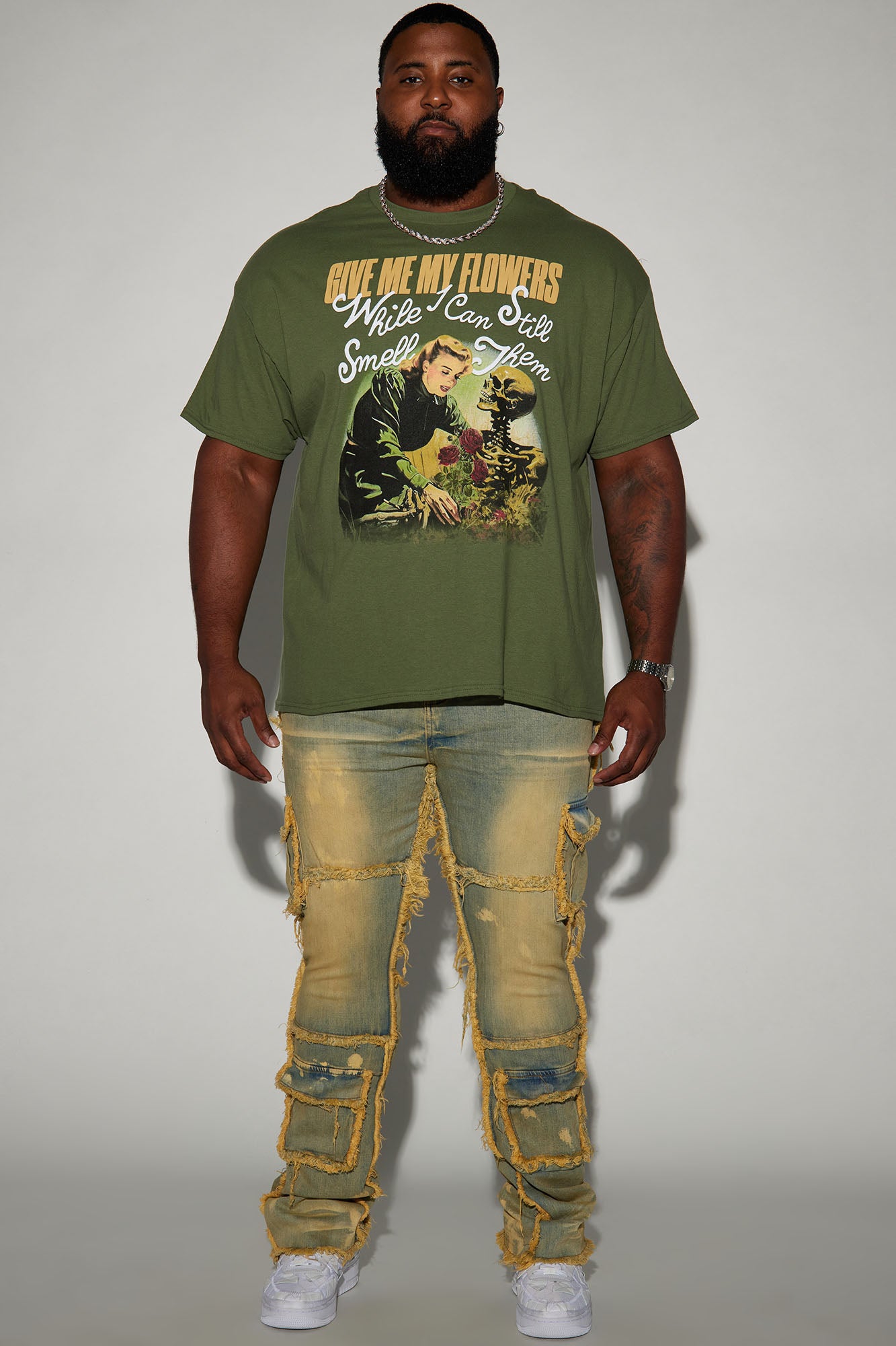 Give Me My Flowers Short Sleeve Tee - Hunter
