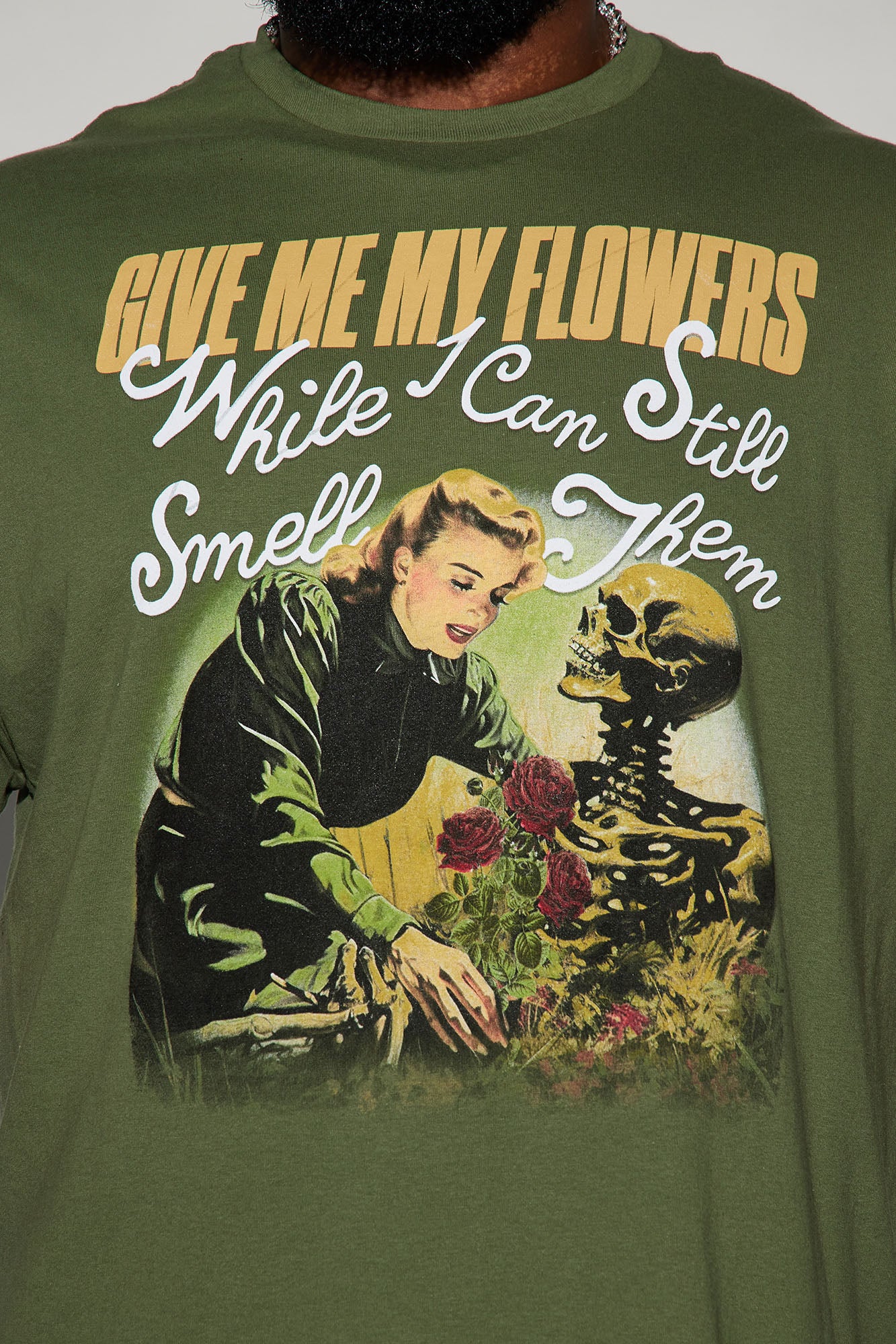 Give Me My Flowers Short Sleeve Tee - Hunter