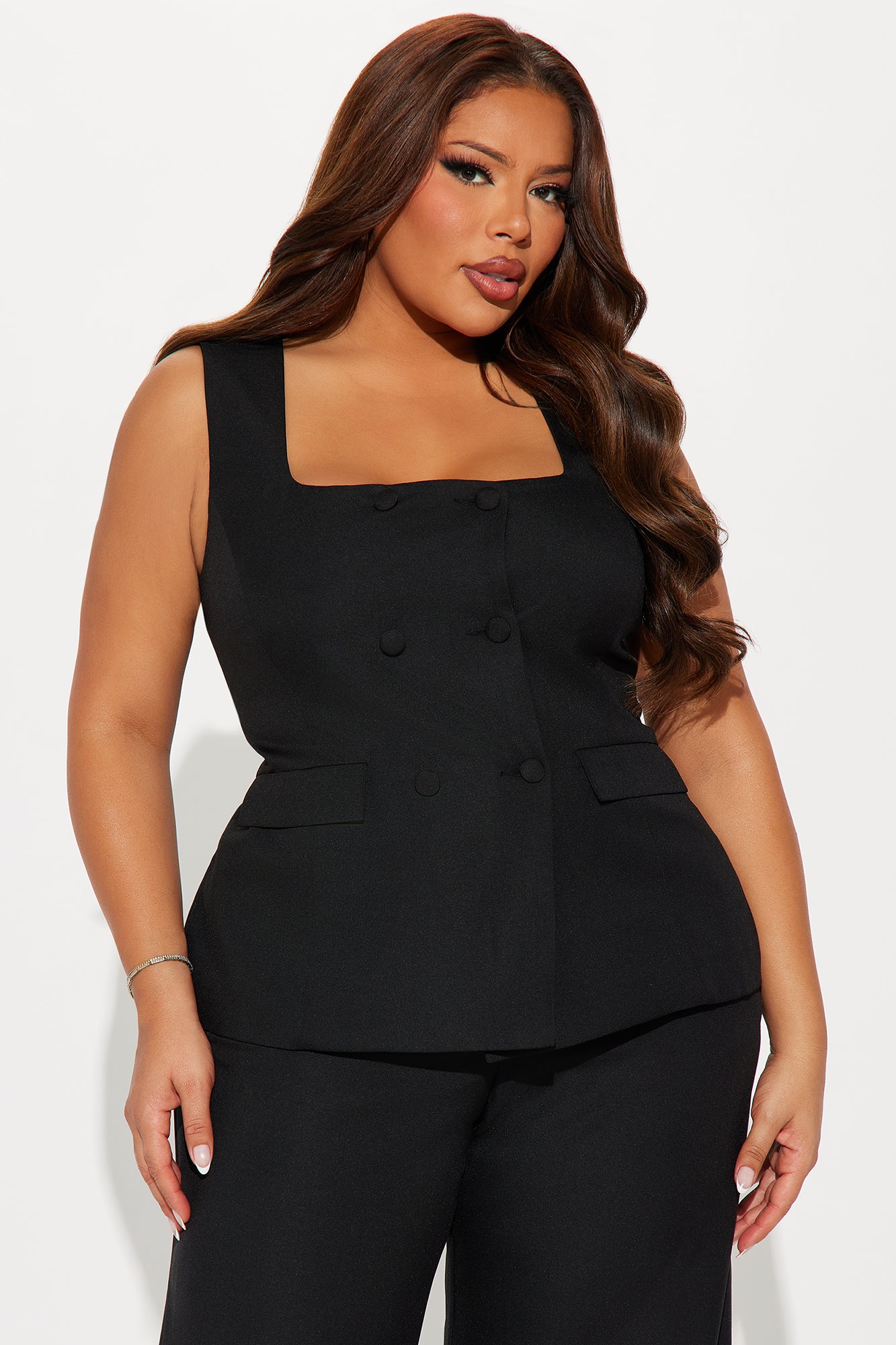 Office Era Vest Pant Set - Black