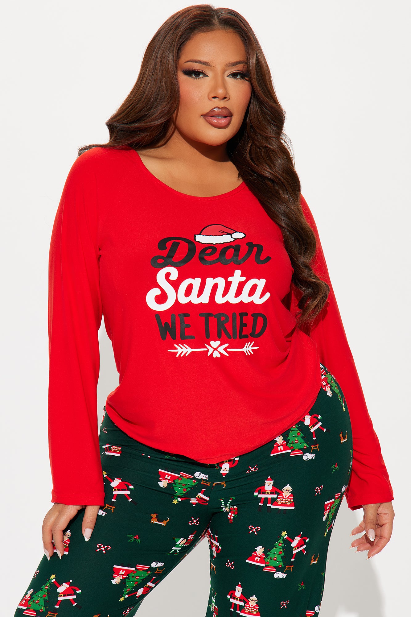 Dear Santa Matching Family PJ Pant Set - Red/combo