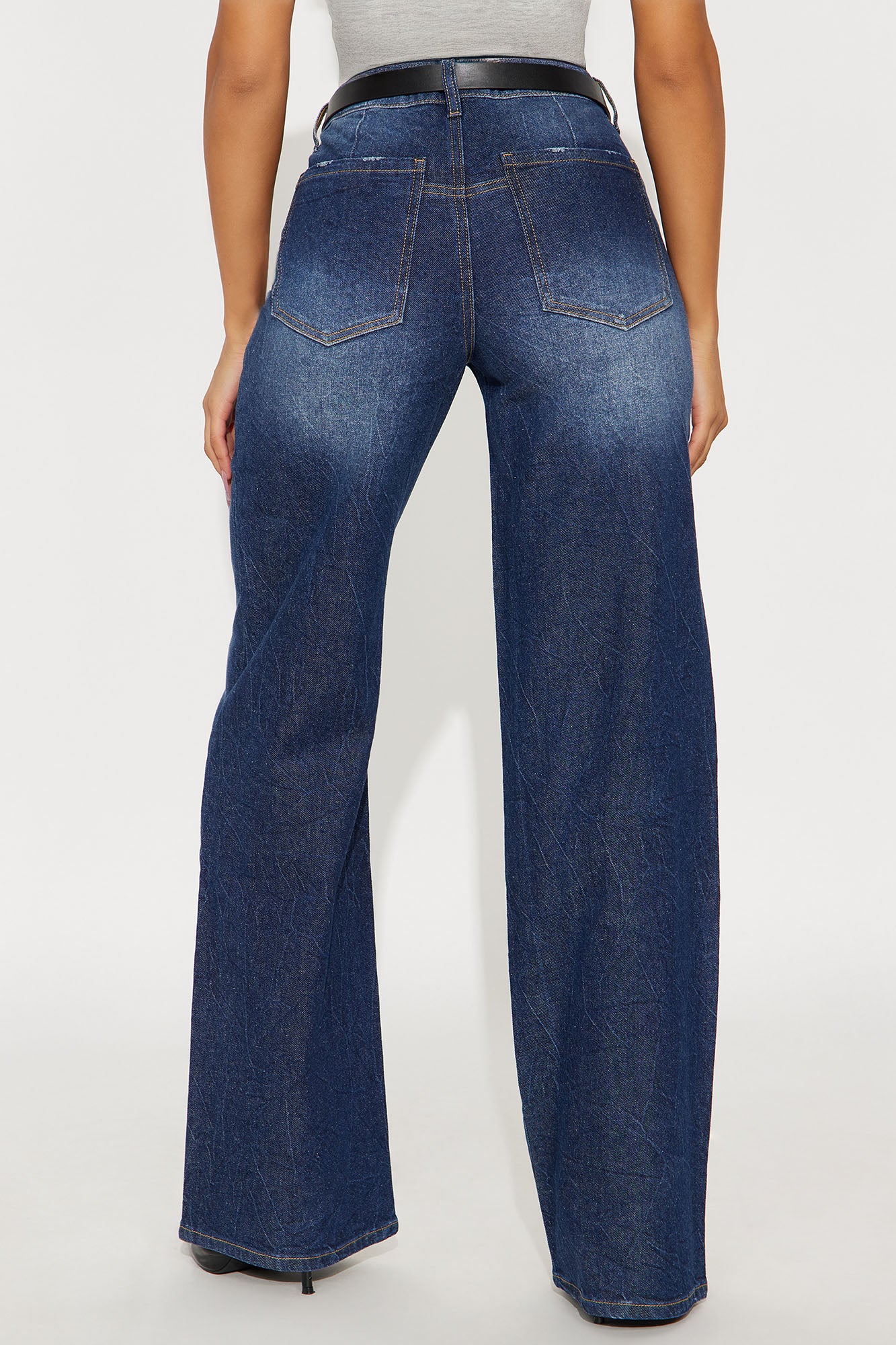 Shock And Awe Vintage Tinted Baggy Jeans - Dark Wash