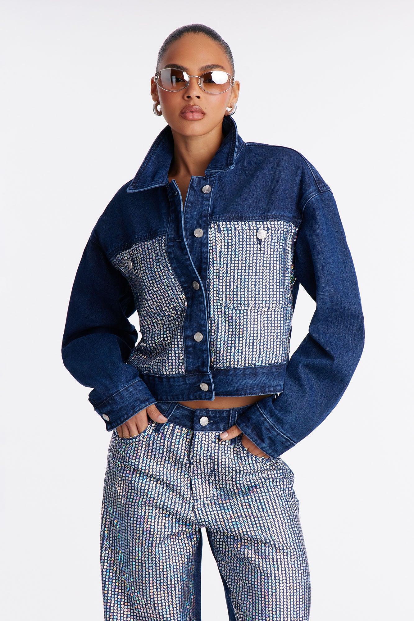 Dazzling Dream Denim Jacket - Dark Wash