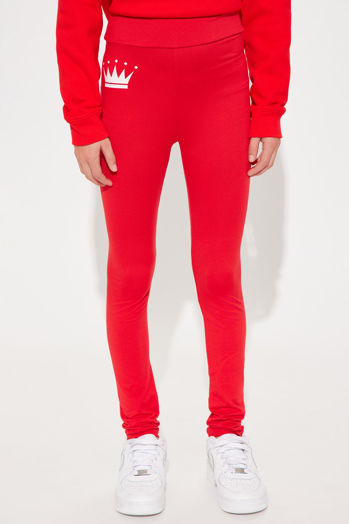 Mini Family Goals Crown Legging - Red