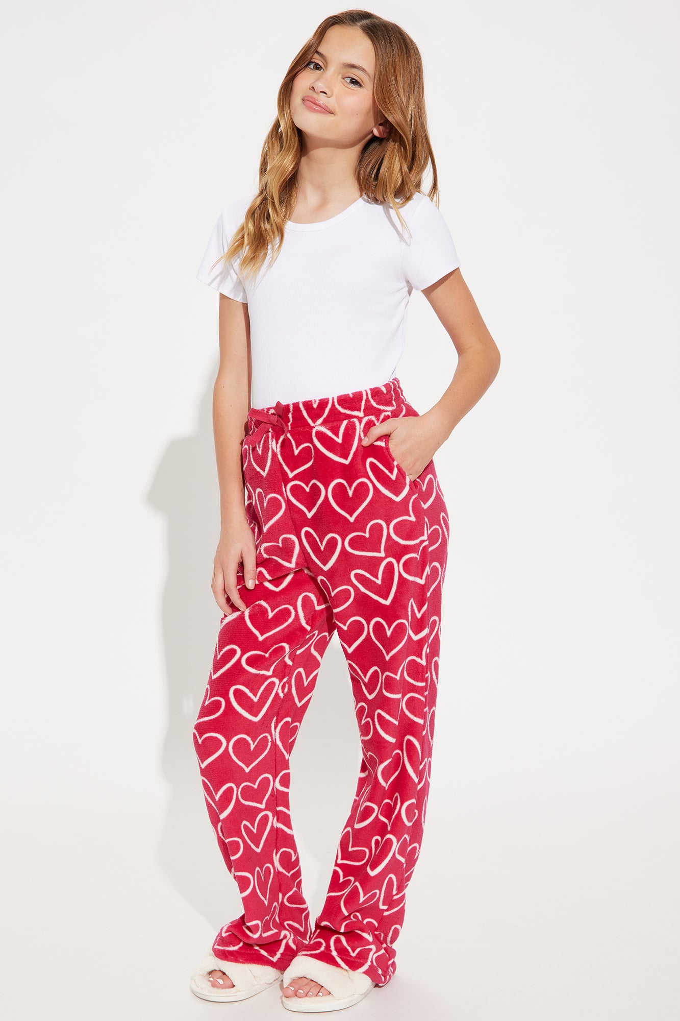 Mini True Love Plush Pant - Red