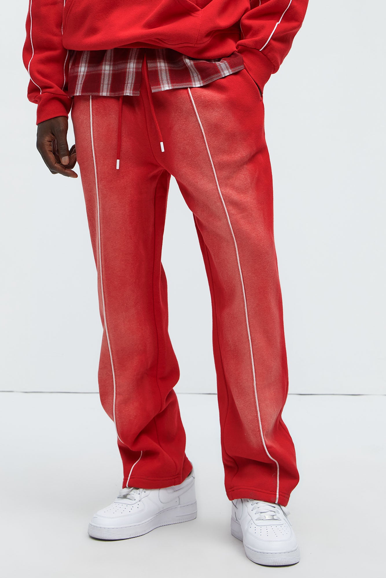 Tayson Just Go With It Straight Sweatpants - Red