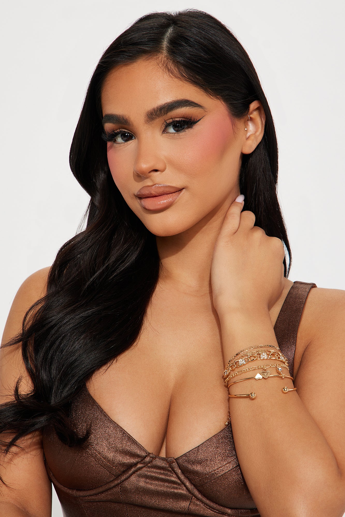 Shining With Positivity 6 Piece Bracelet Set - Gold