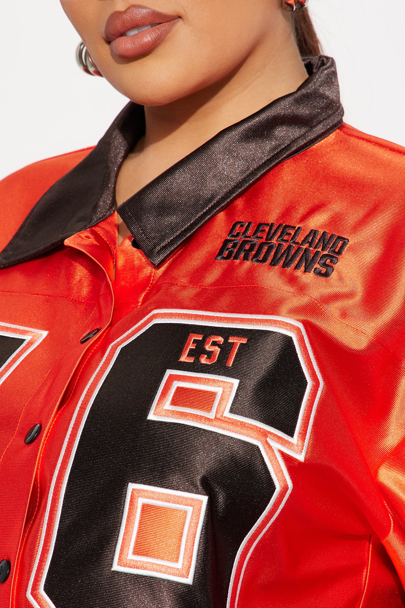 NFL Cleveland Browns Cropped Shirt - Orange