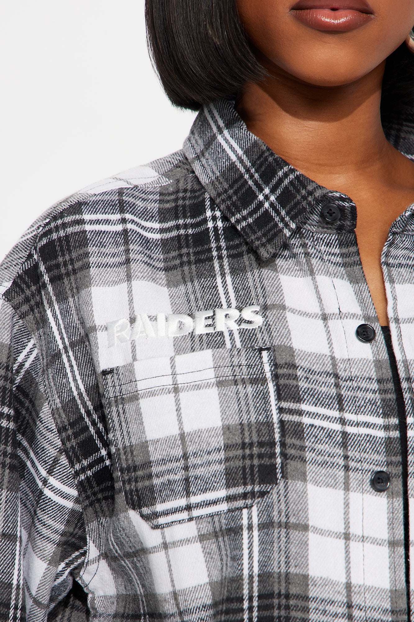NFL Raiders Plaid Flannel - Black/combo
