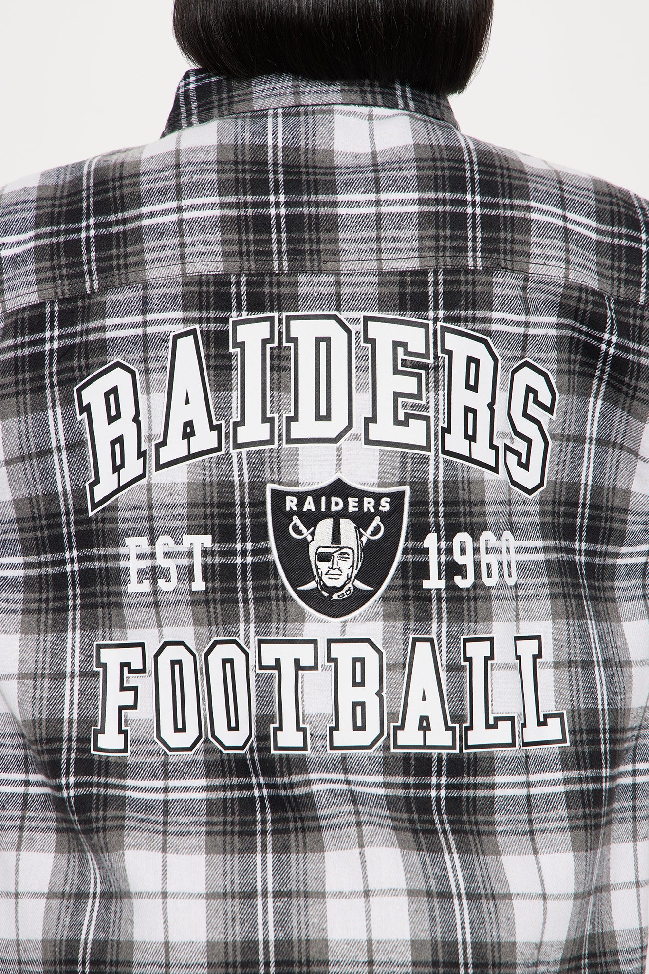 NFL Raiders Plaid Flannel - Black/combo