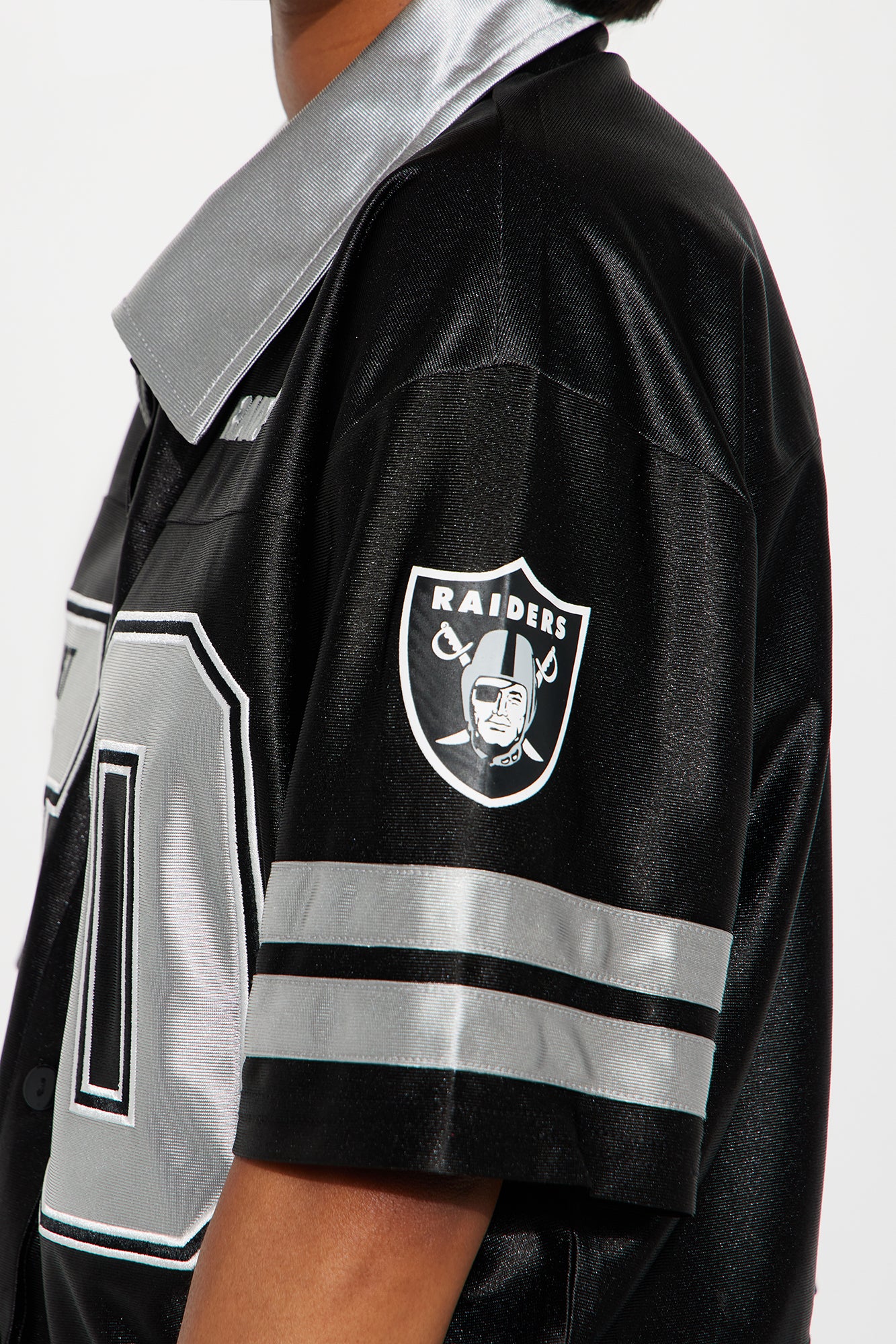 NFL Las Vegas Raiders Cropped Shirt - Black/combo