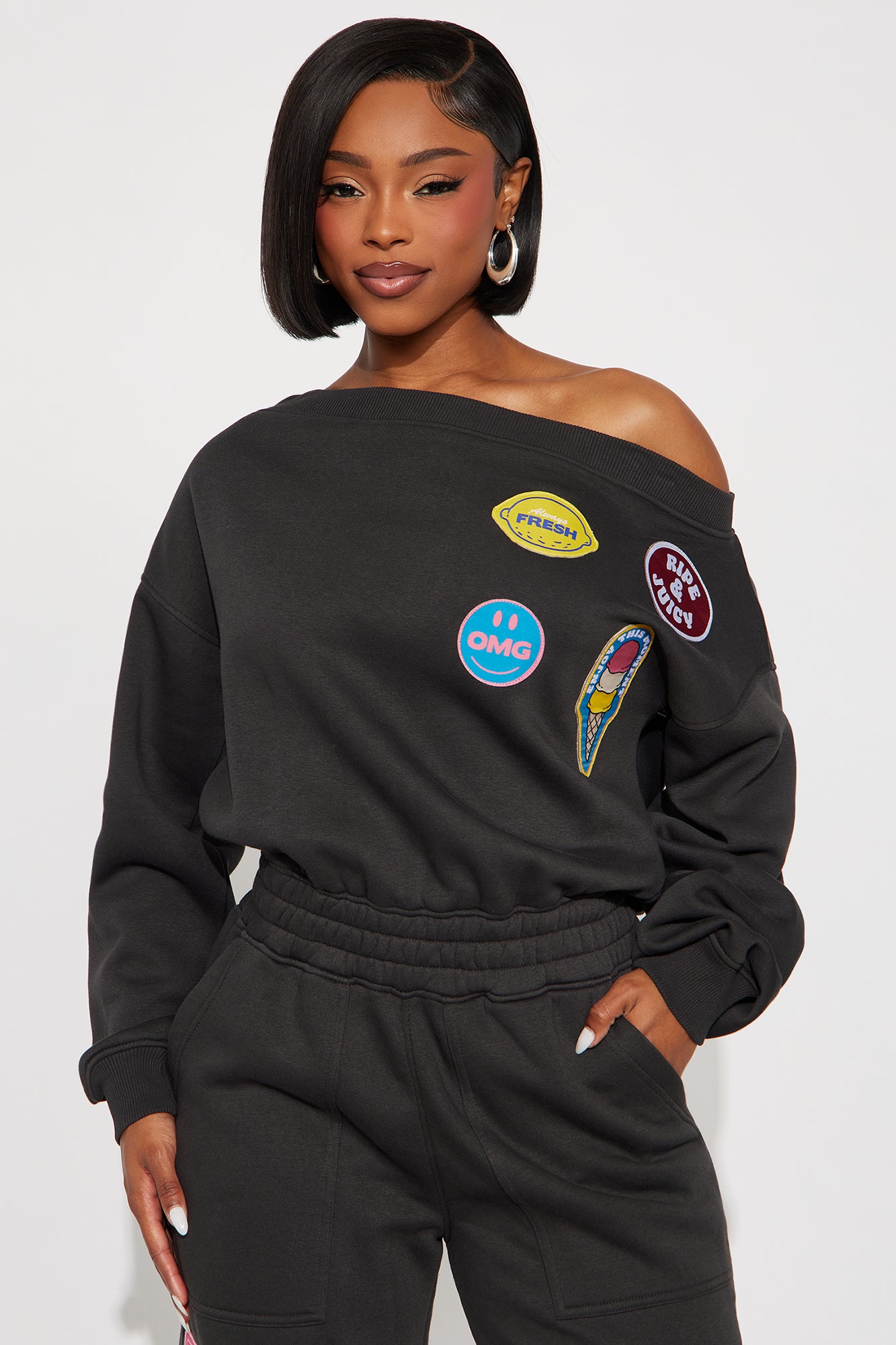 Everyday Fit Fleece Jumpsuit - Black