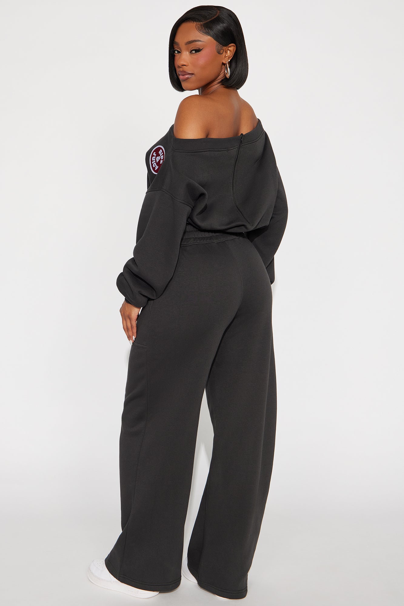 Everyday Fit Fleece Jumpsuit - Black