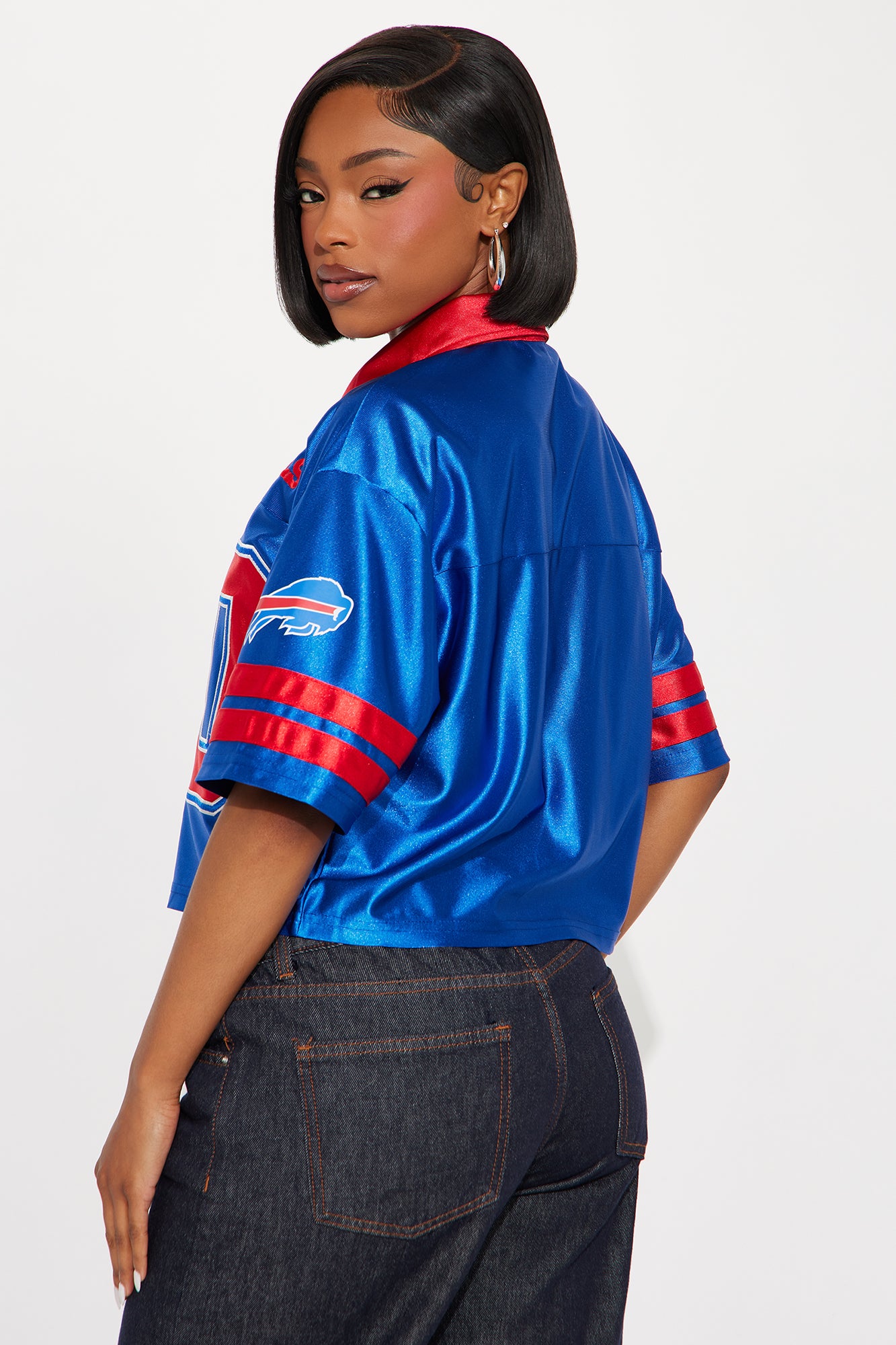 NFL Buffalo Bills Cropped Shirt - Blue/combo