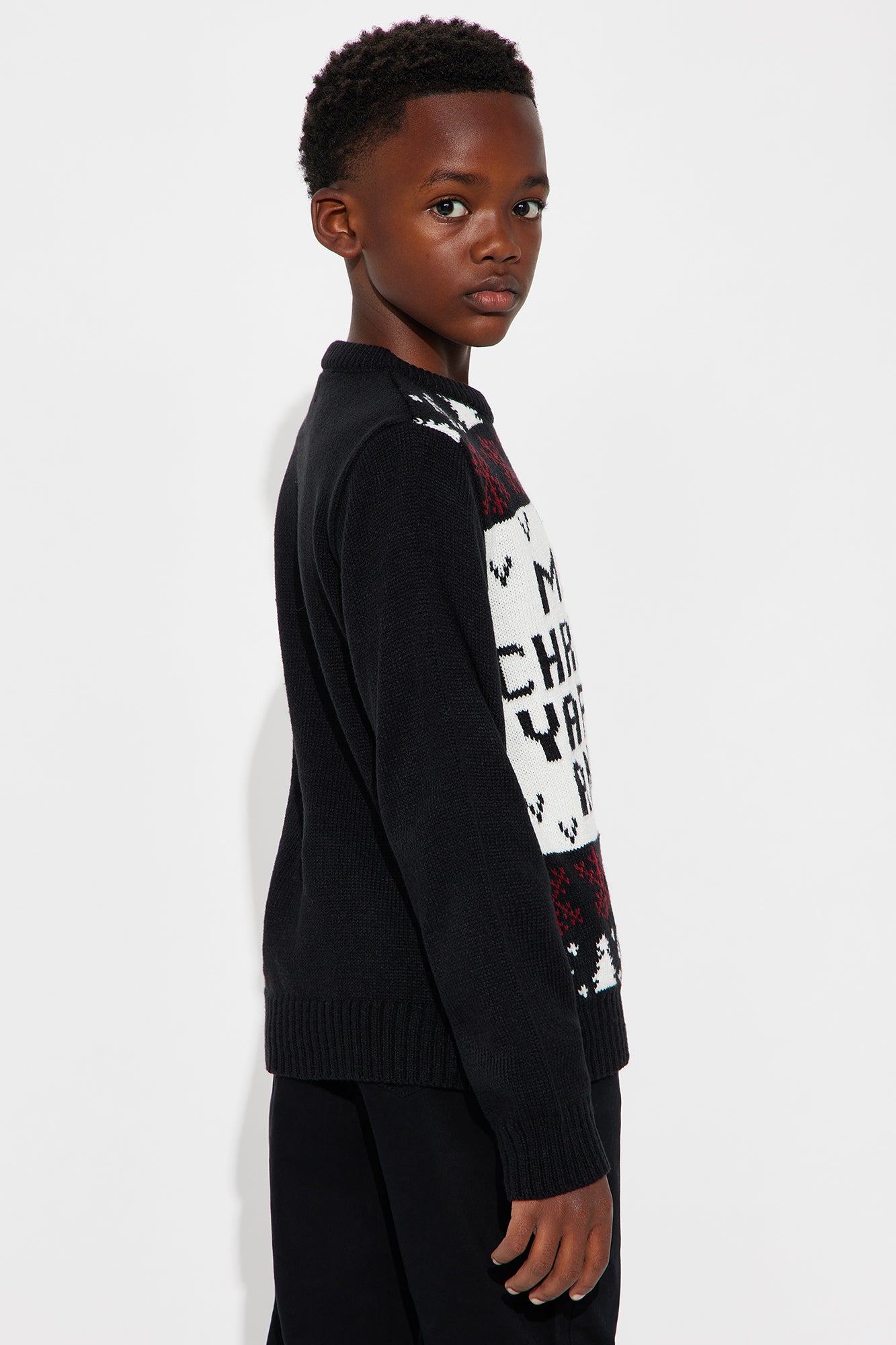 Mini Another Filthy Christmas Sweater - Black/White