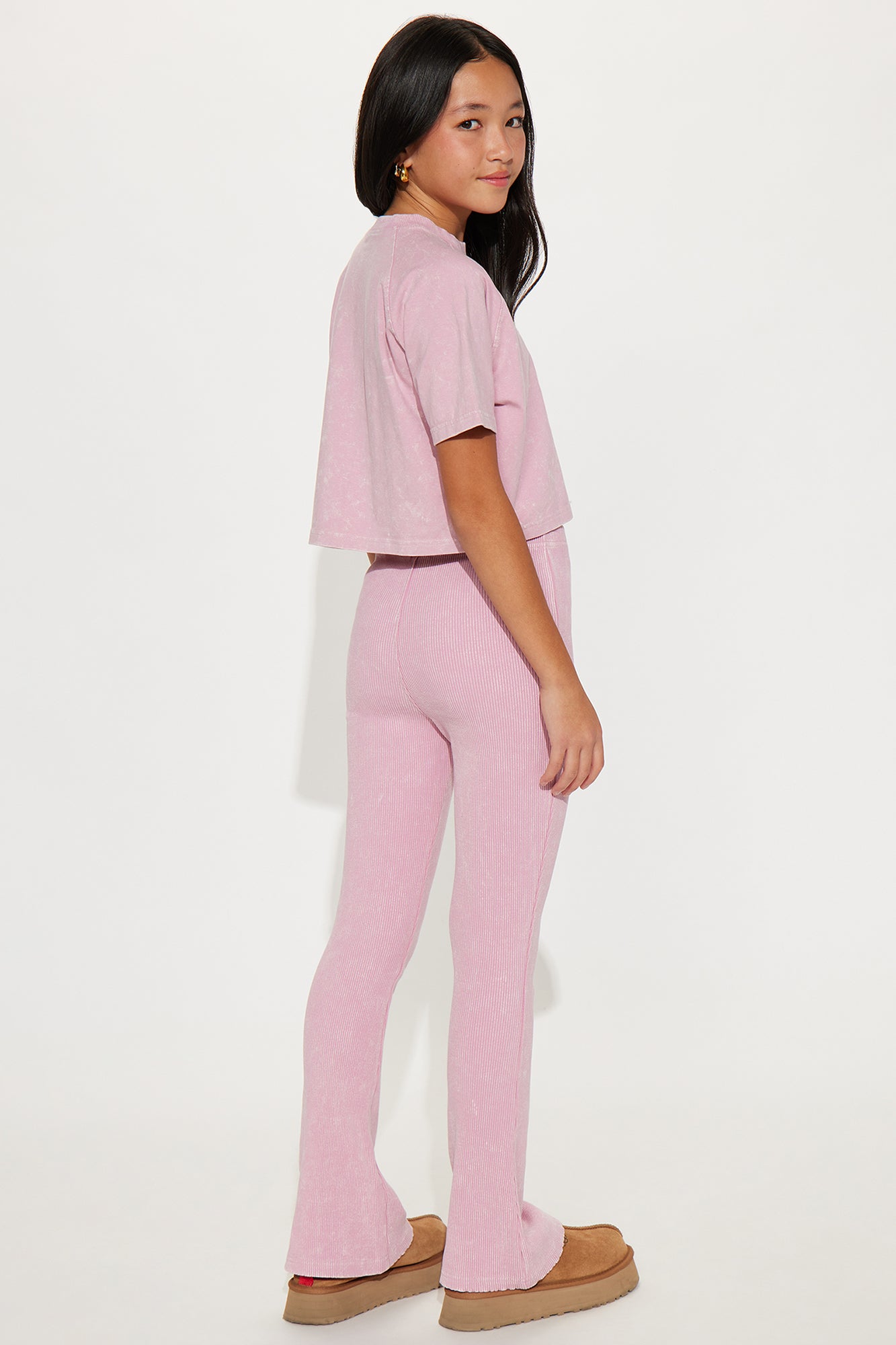 Mini In New York Ribbed Legging Set - Pink