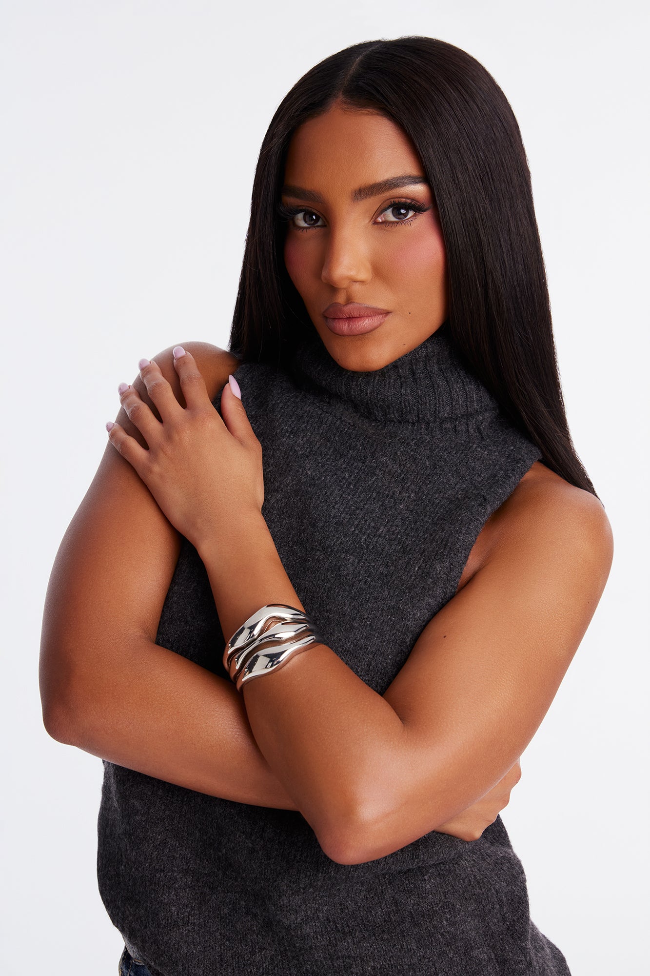 Powerful Aura Cuff Bracelet - Silver