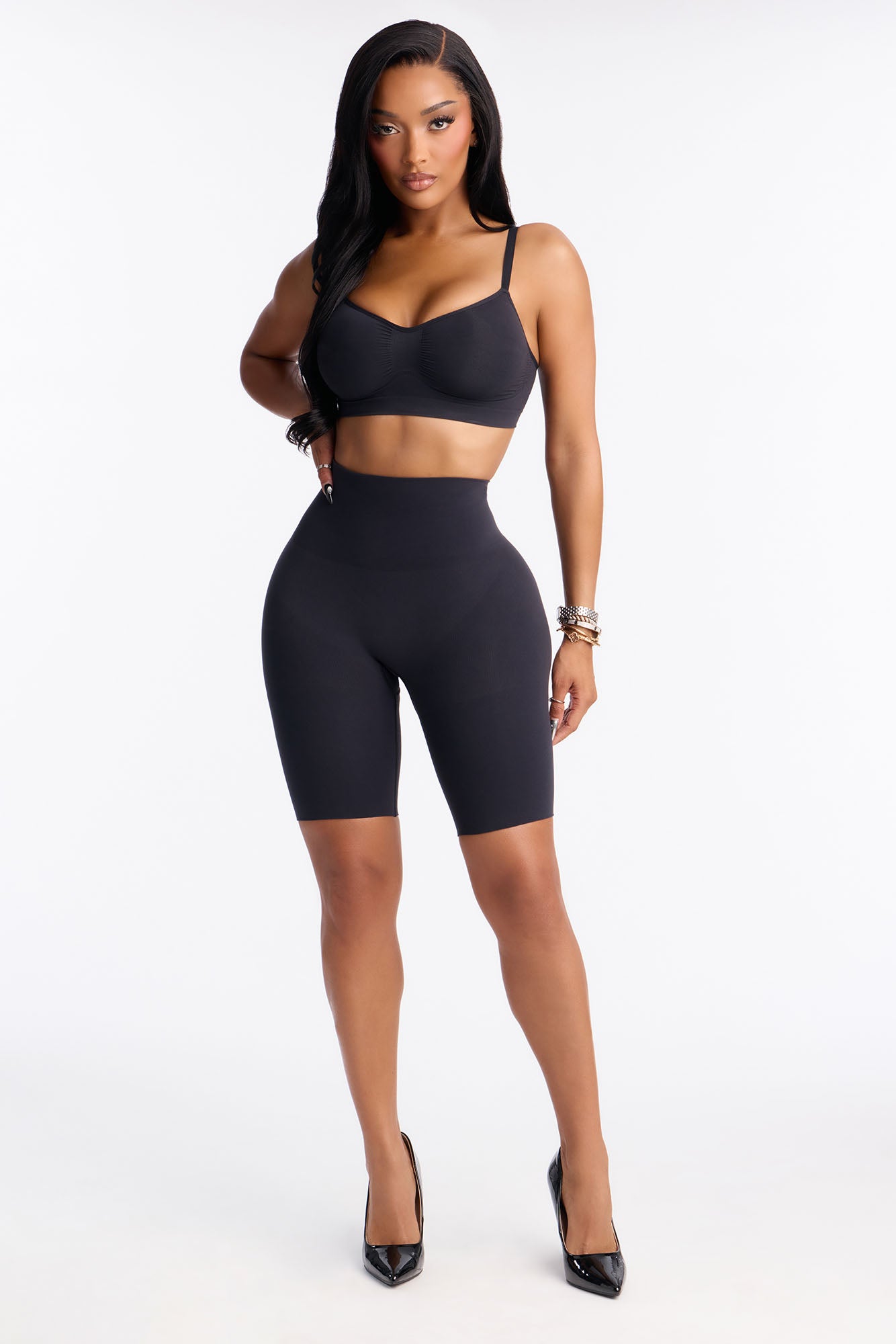Nova Sculpt Seamless Strong Compression Butt Lifting Thigh Shaper - Black