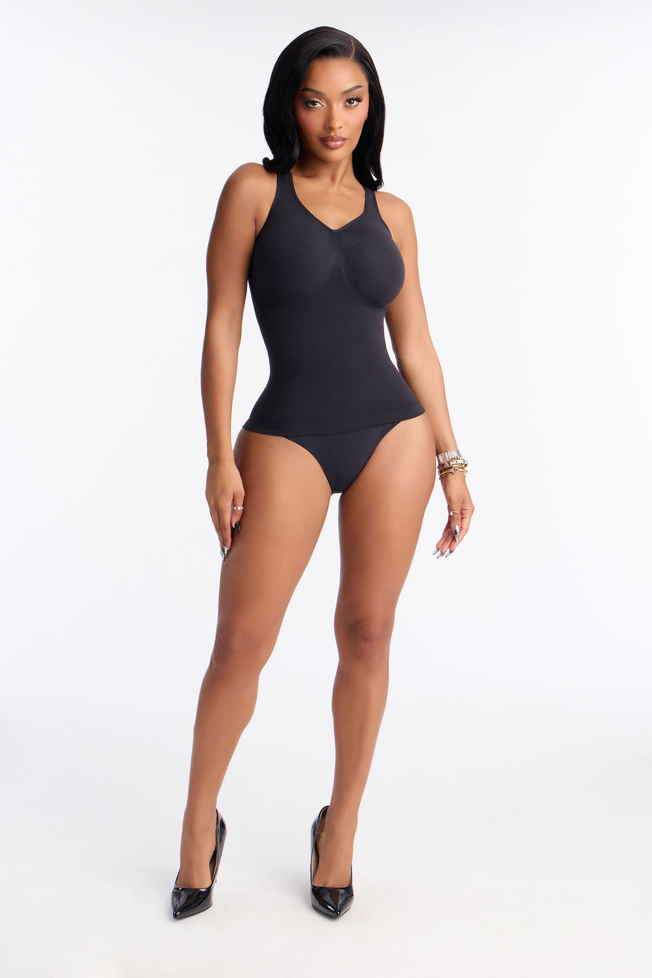 Nova Sculpt Seamless Strong Compression Shaping Tank - Black