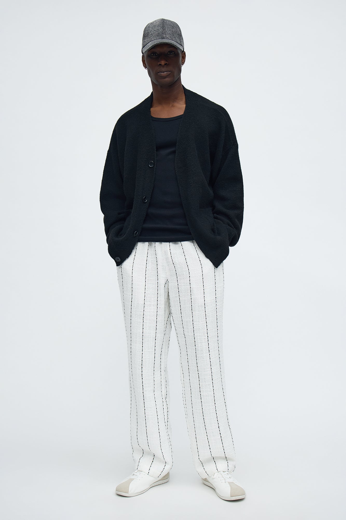 Straight Newport Beach Textured Drawstring Pant - White
