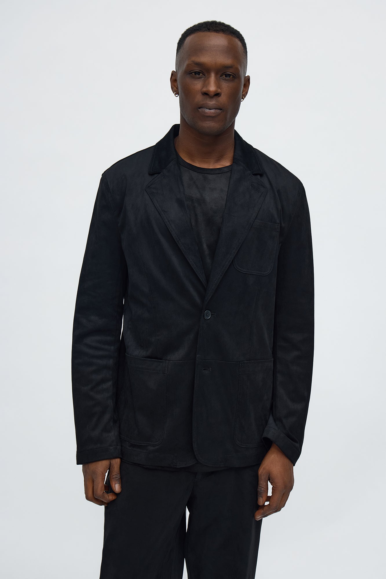 Old Money Suede New Classic Blazer - Black