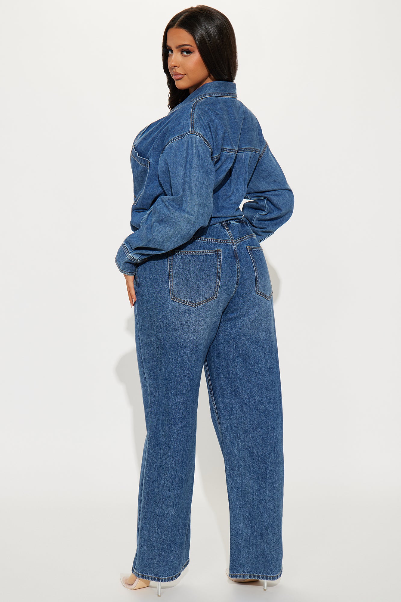 Farmer's Market Cutie Denim Jumpsuit - Medium Wash