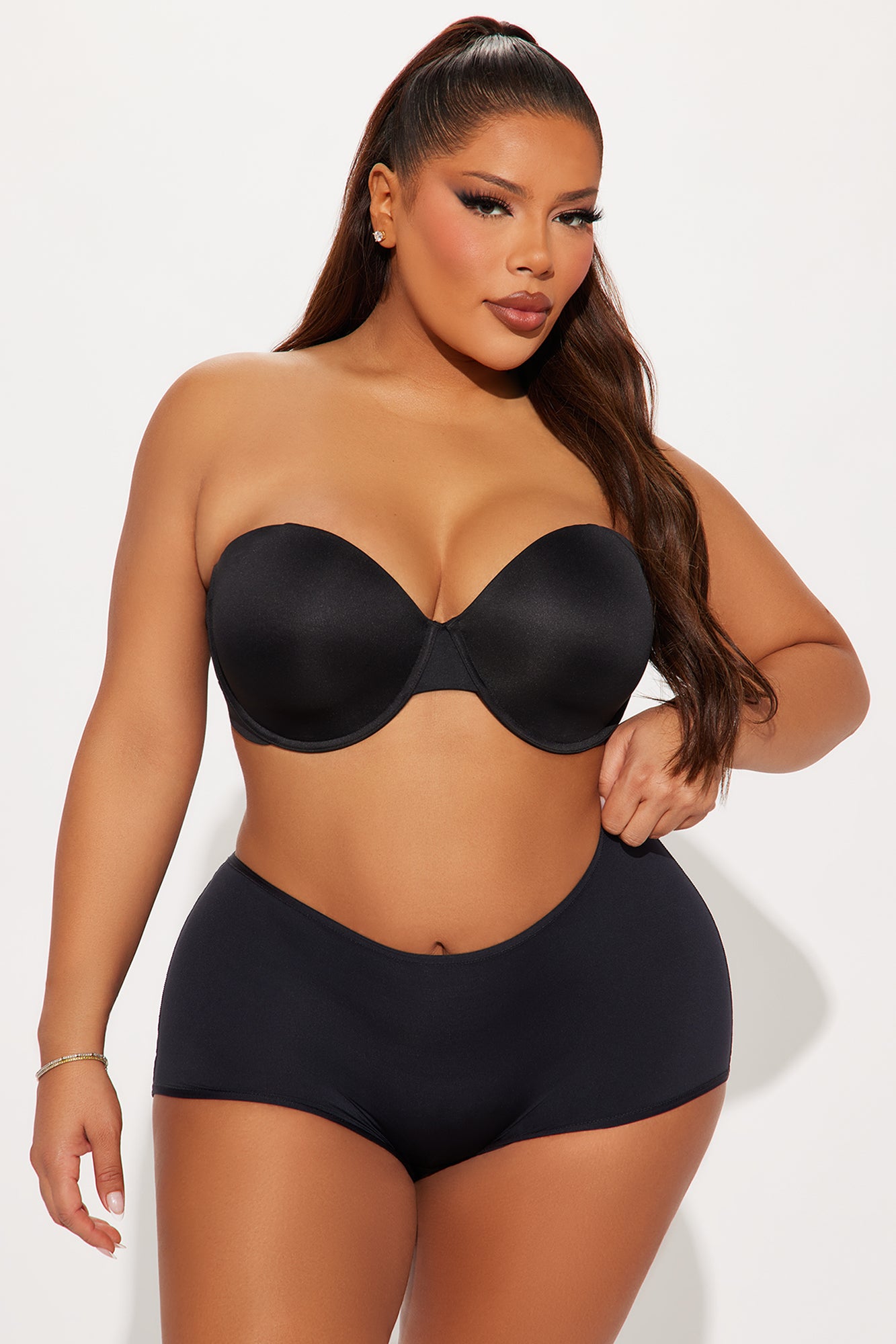 Light As A Feather Microfiber Boyshort Panty - Black