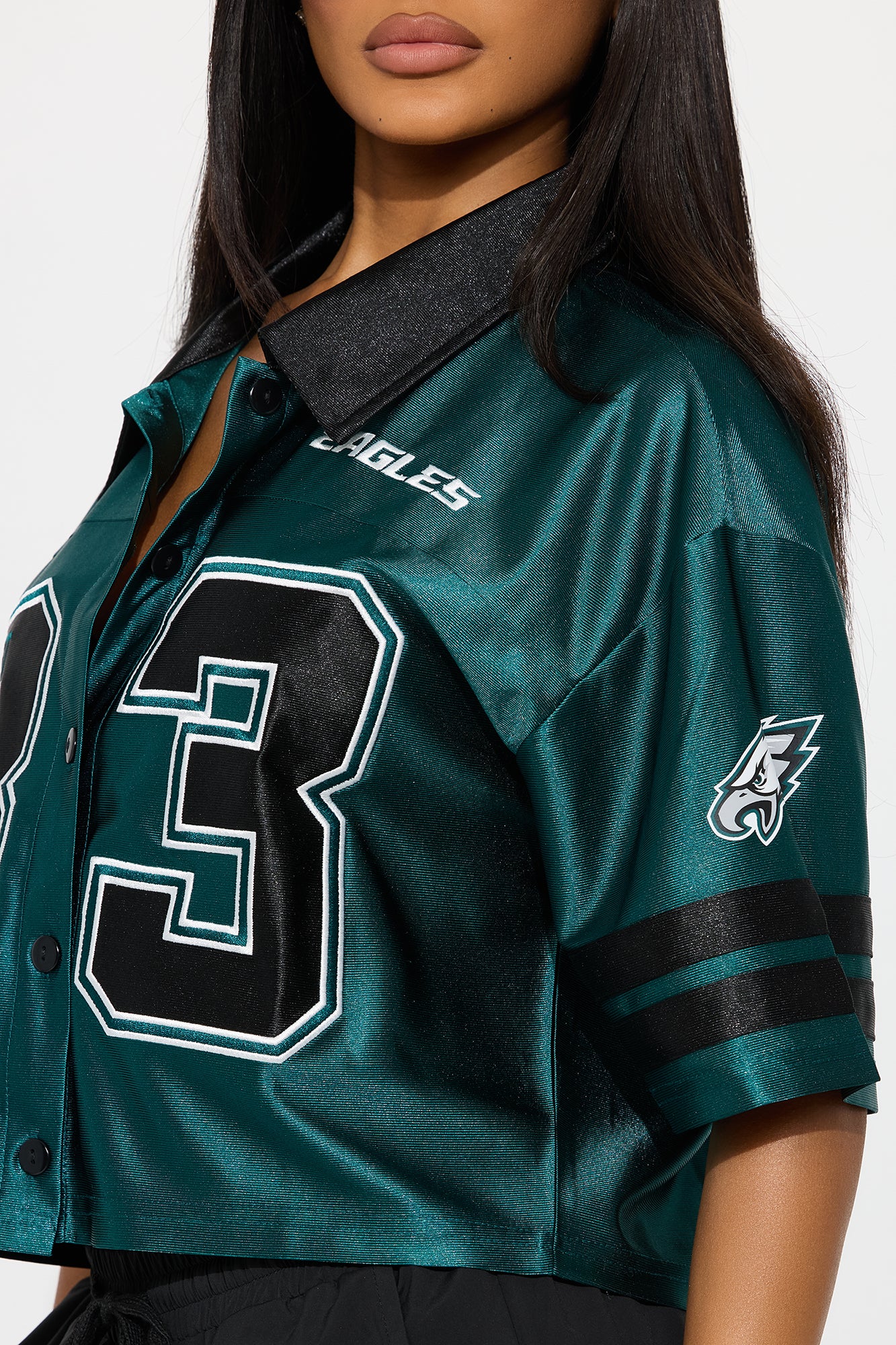 NFL Philadelphia Eagles Cropped Shirt - Green/combo