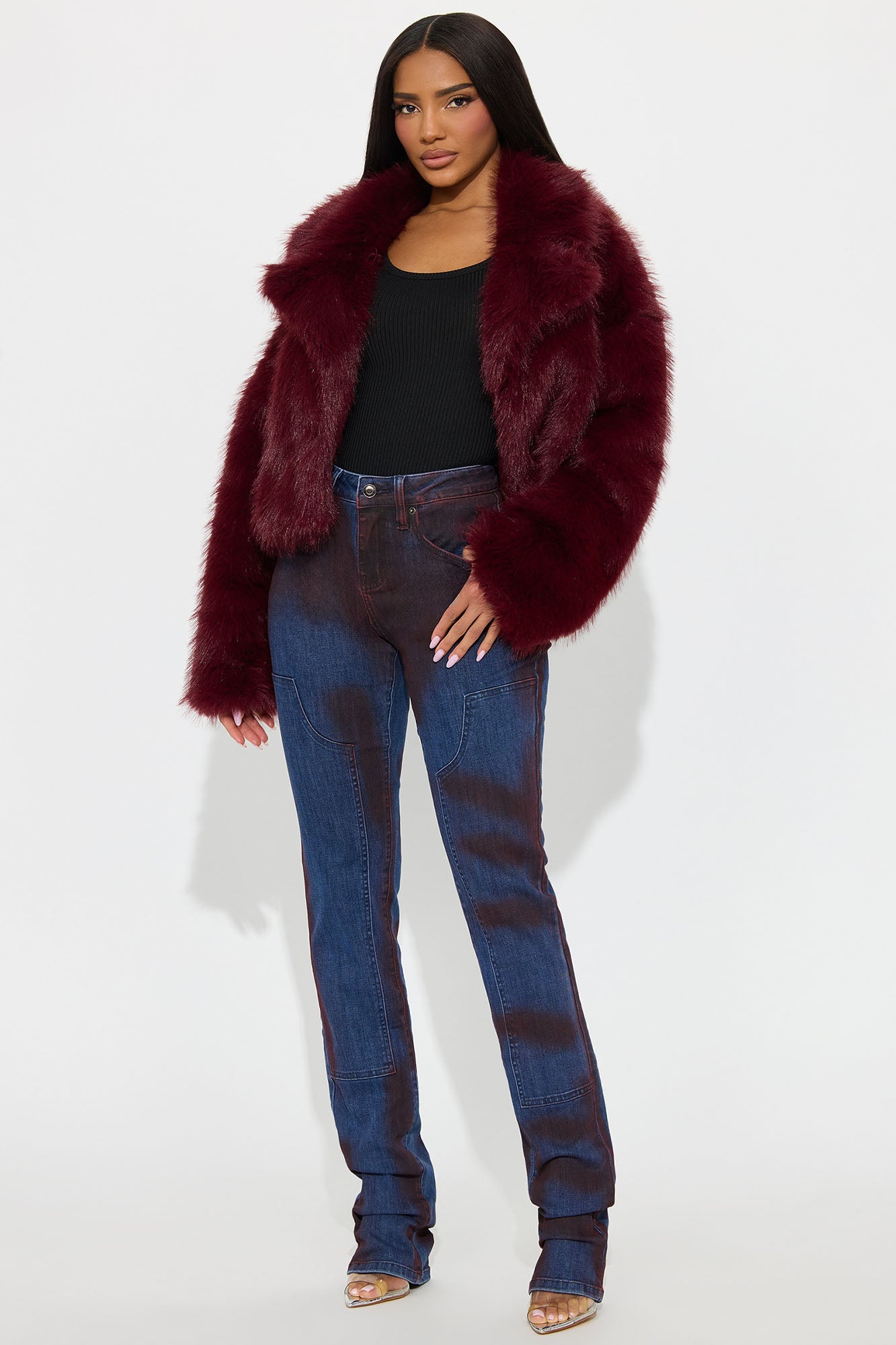 Sawtelle Stacked Straight Leg Jeans - Dark Wash