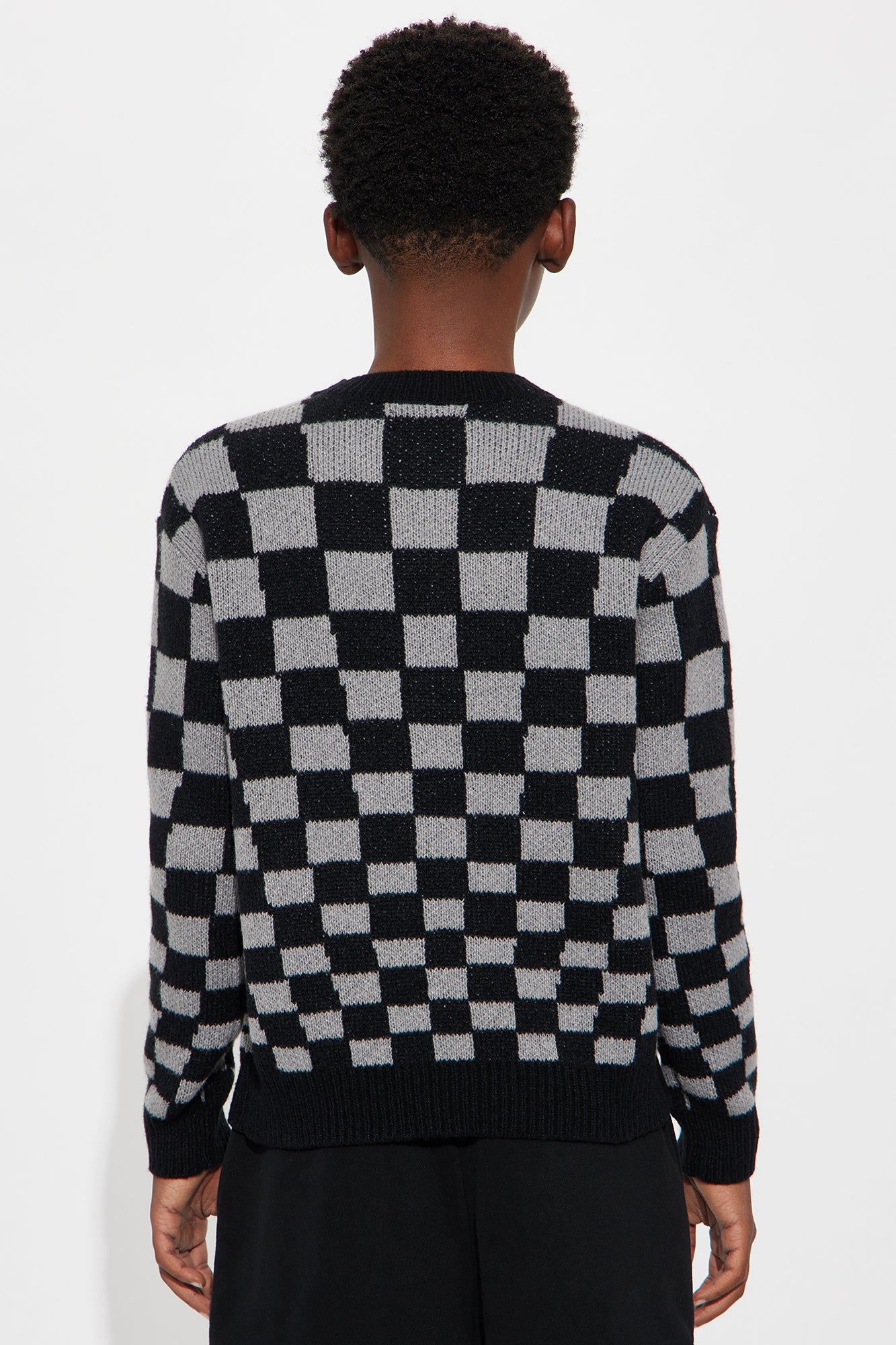 Mini Gridlock 8 Ball Sweater - Black/Grey