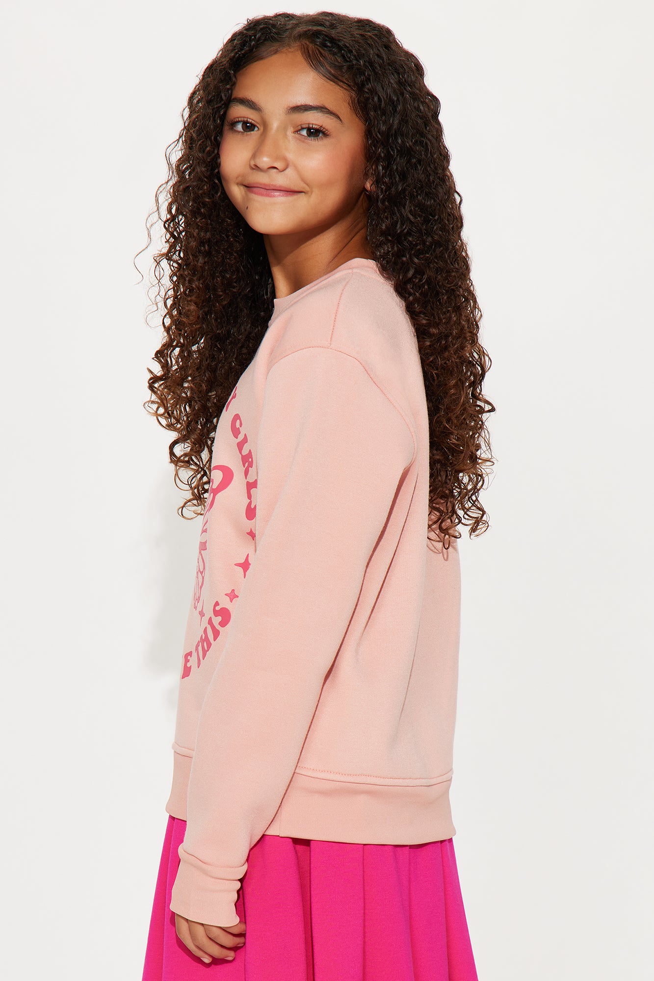 Mini All The Pretty Girls Crew Neck Sweatshirt - Pink