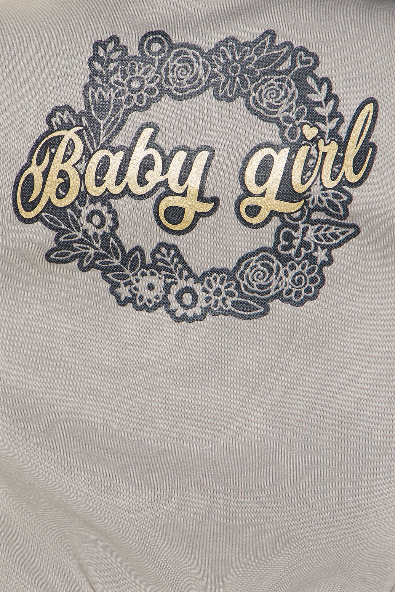 Mini Baby Girl Bomber Jacket - Heather/Combo