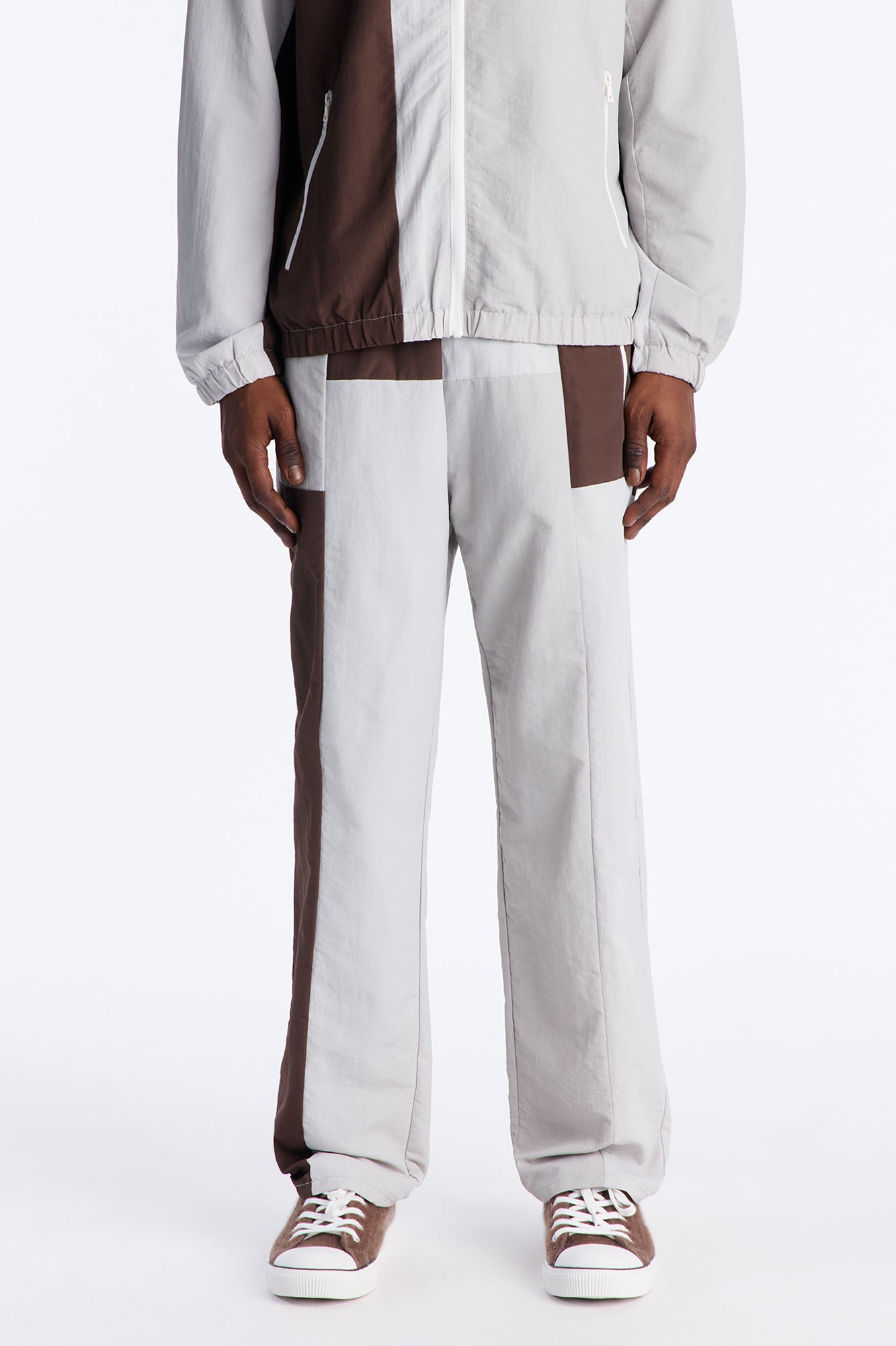 Straight Axel Color Block E-Waist Pant - Brown Combo