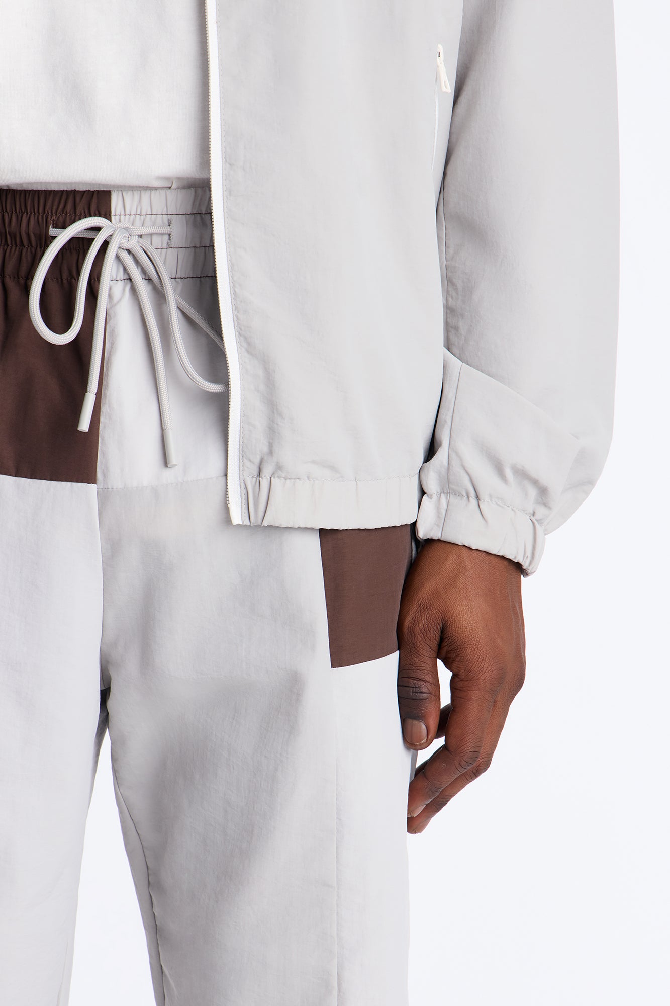 Straight Axel Color Block E-Waist Pant - Brown Combo