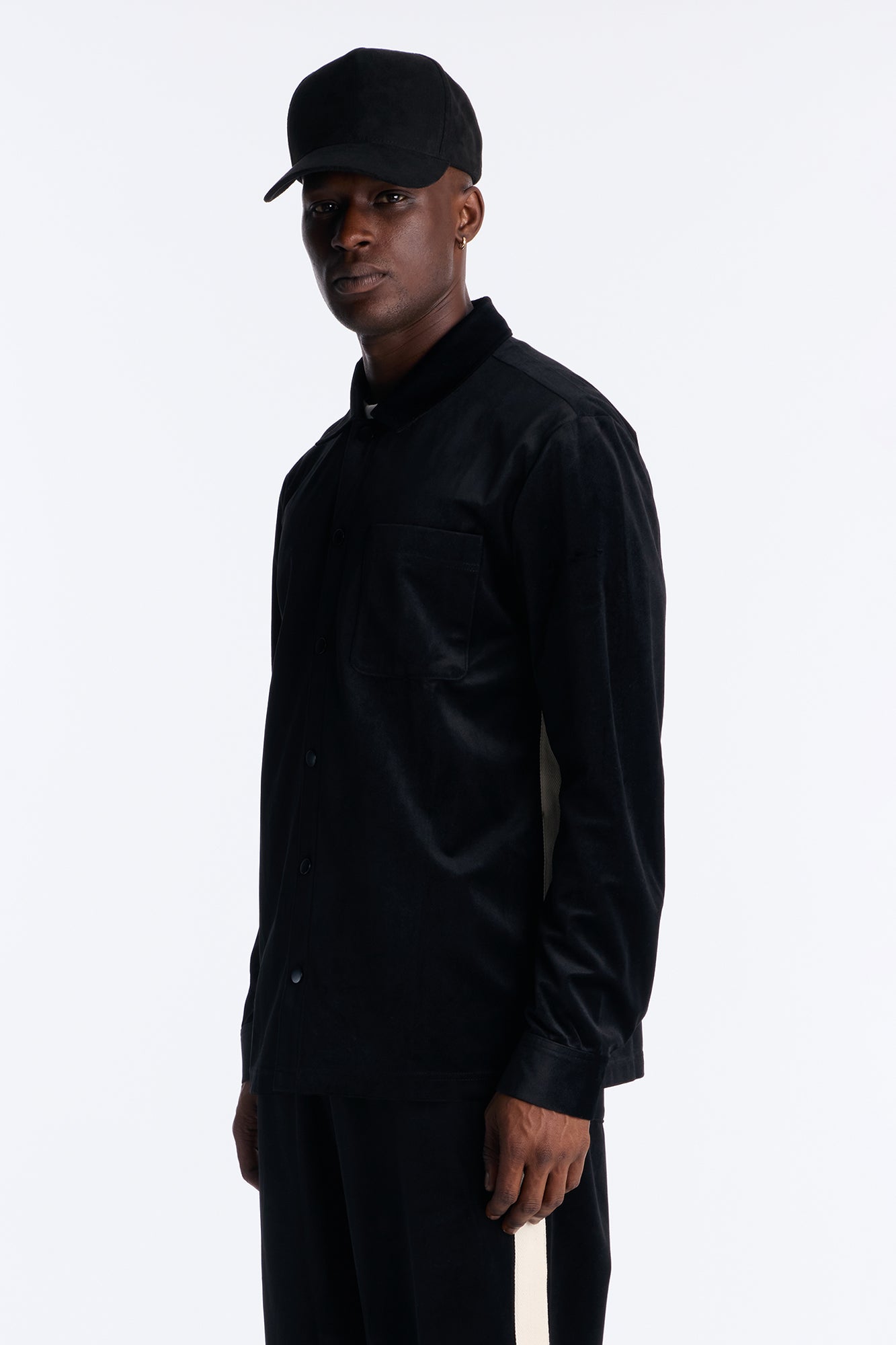 Crescent Button Up Shirt - Black