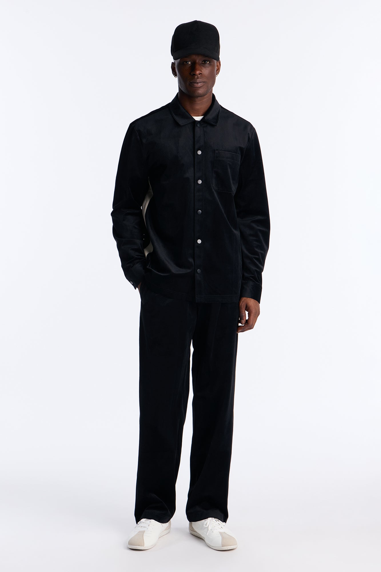 Straight Crescent Track Pant - Black